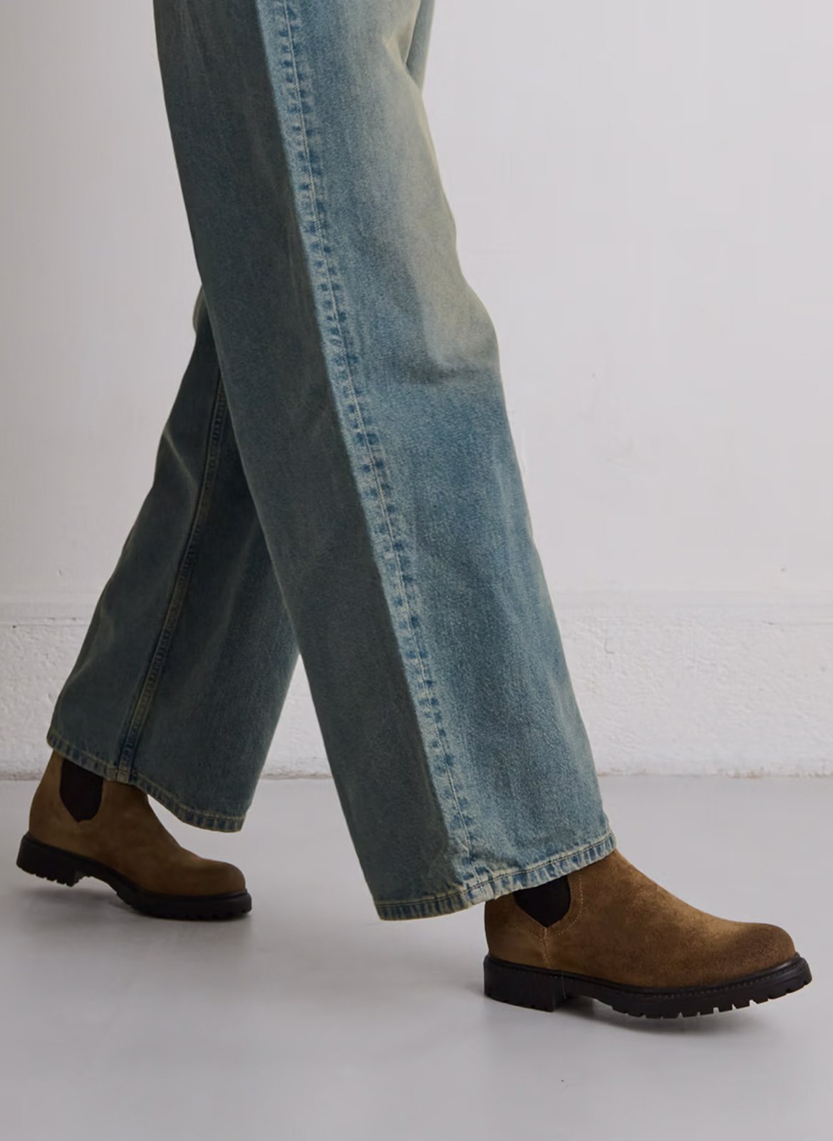 Suède enkellaarzen Bruin