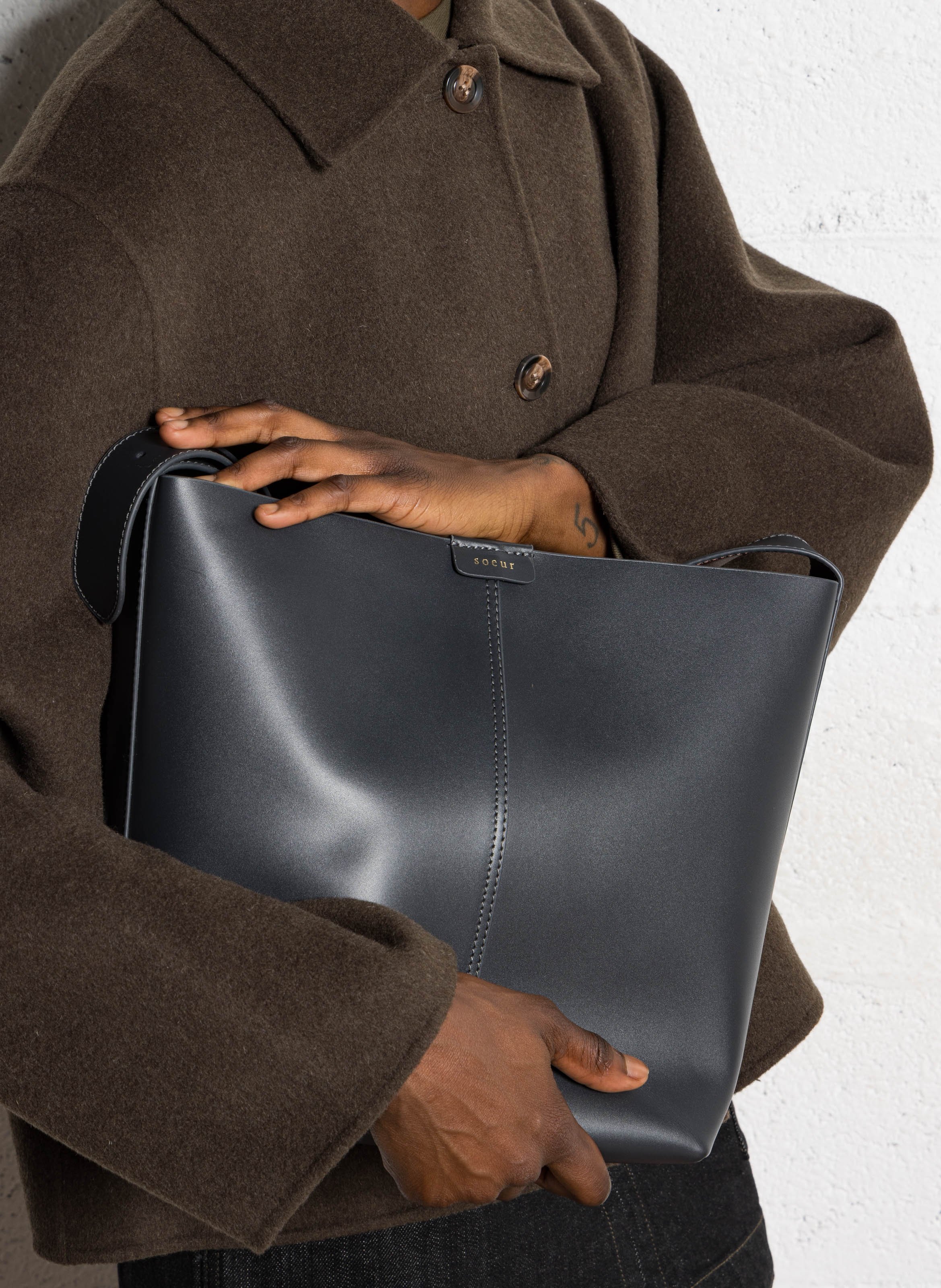 Corina leather bucket bag SOEUR Brown