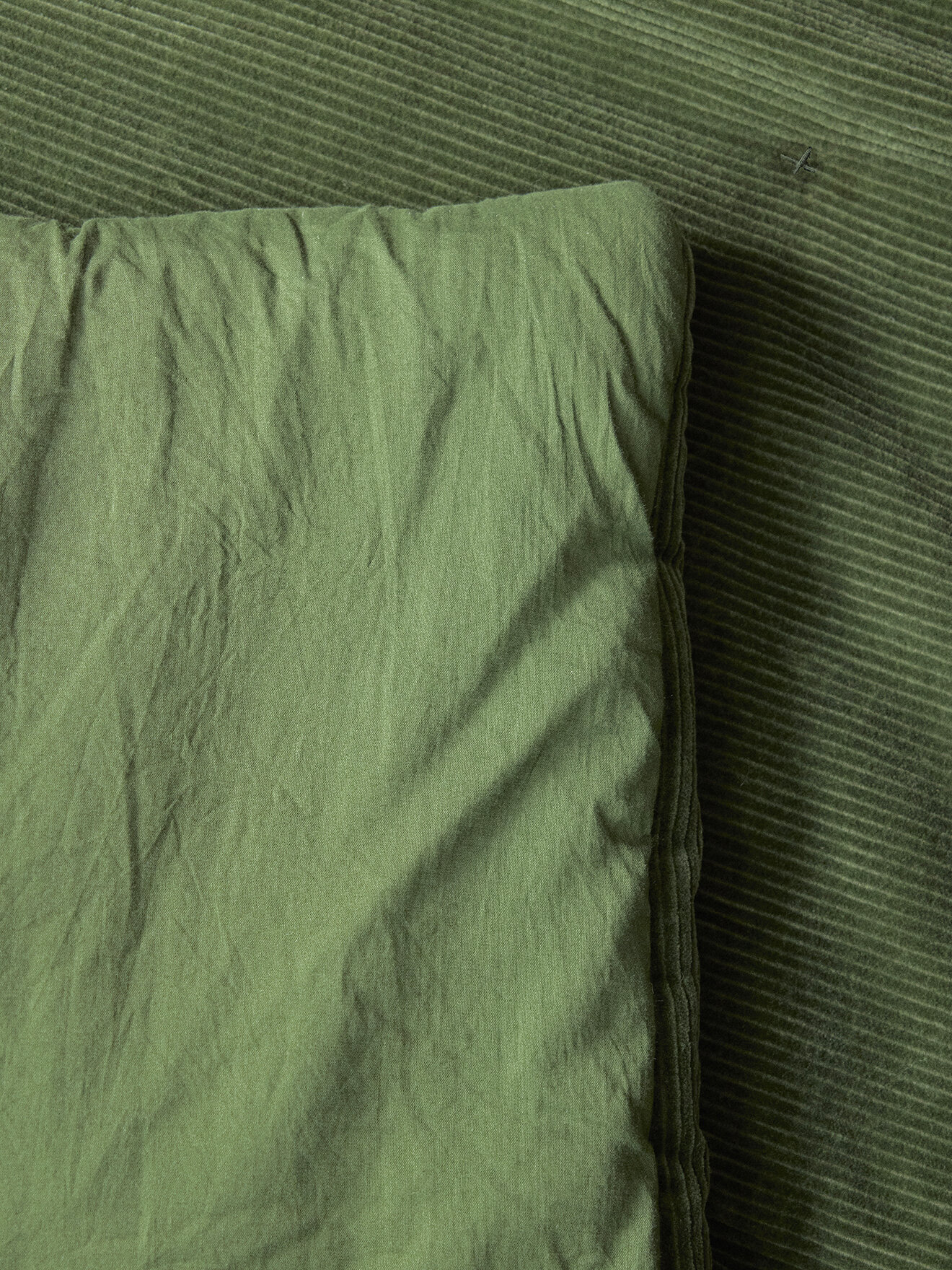Corduroy quilted bedspread CYRILLUS Green
