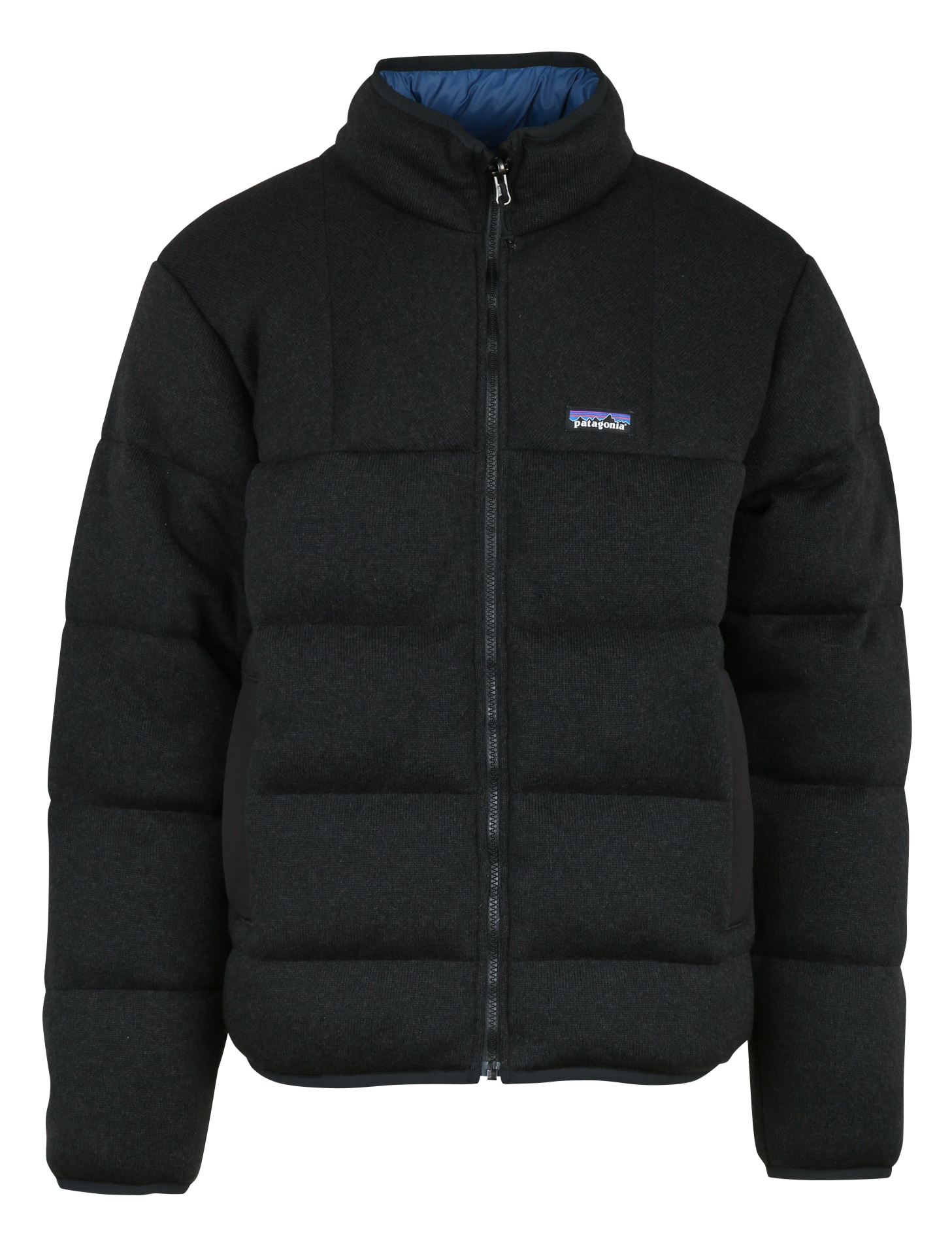 Quilted high neck solid coat PATAGONIA Black