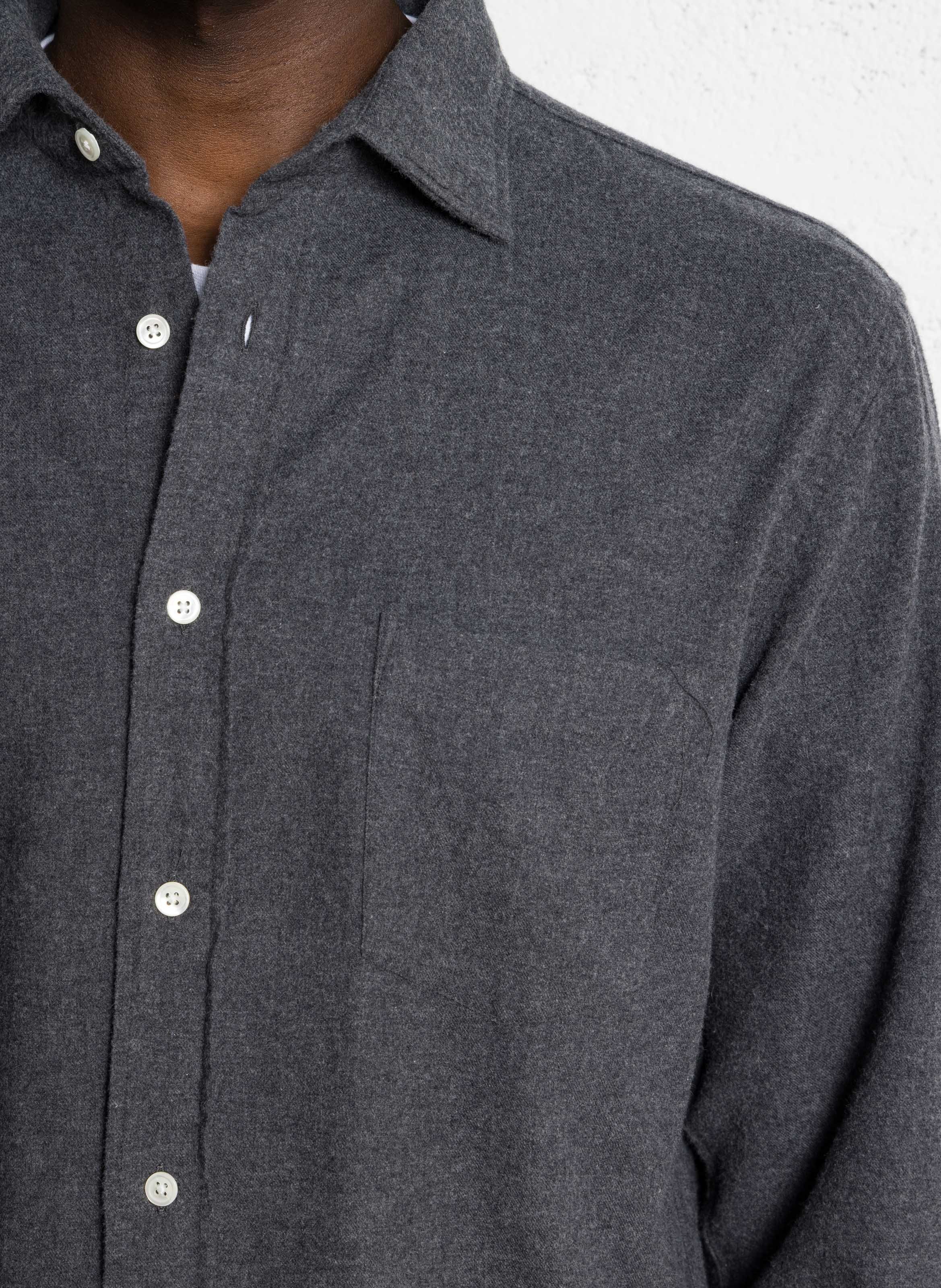 Chemise col classique en coton HARTFORD Noir