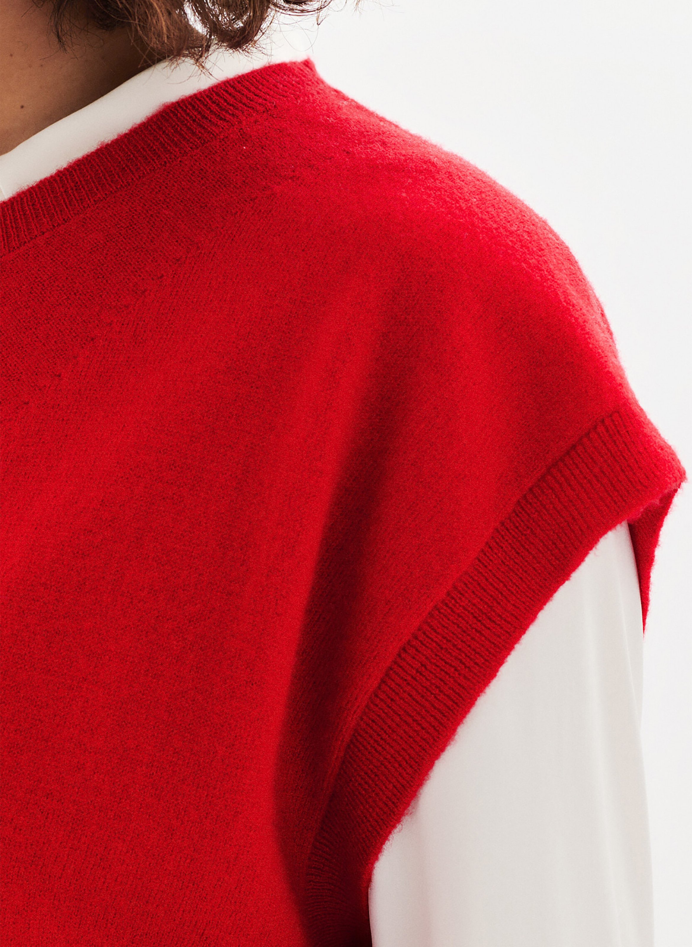 Round-neck wool sweater CAROLL Red