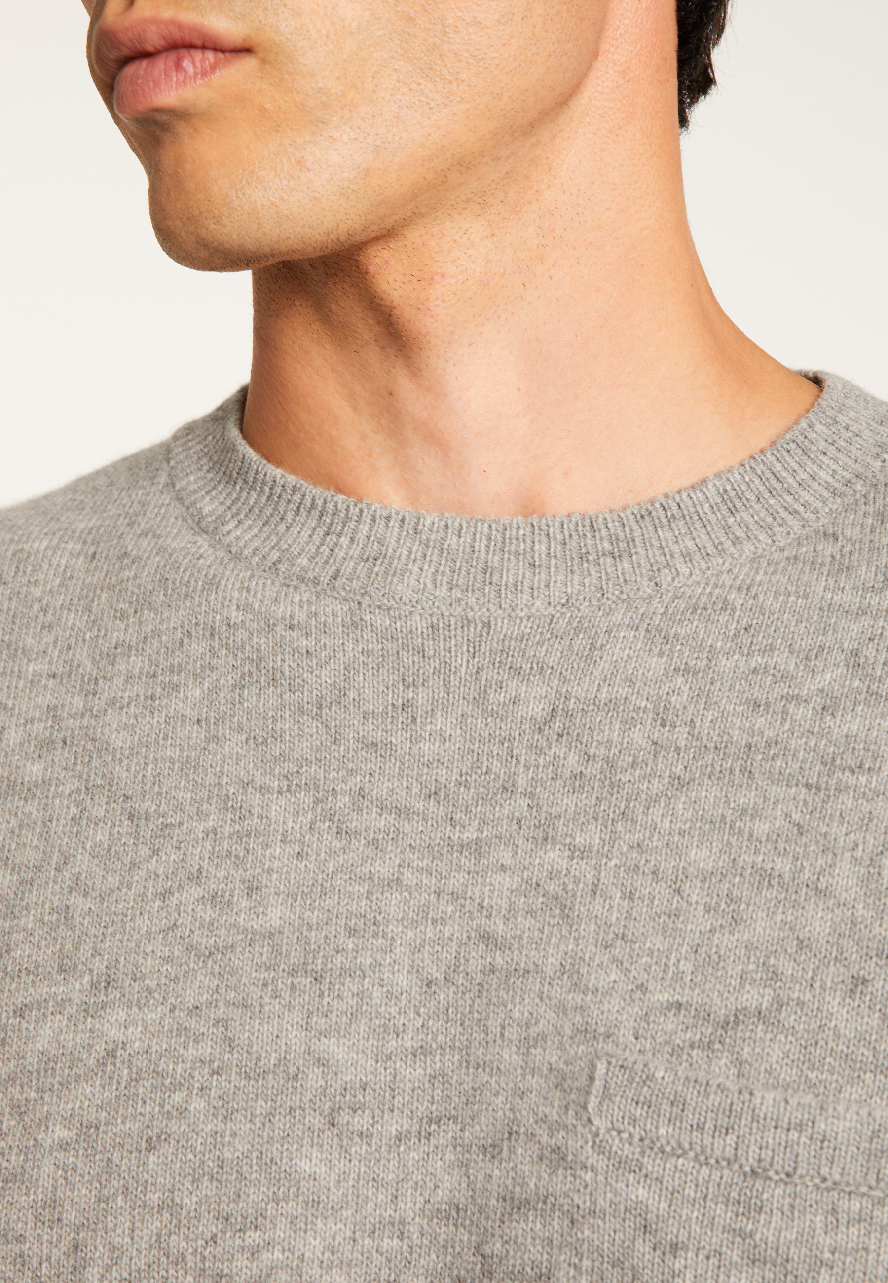 Abidjan wool round-neck sweater MAISON MONTAGUT Grey