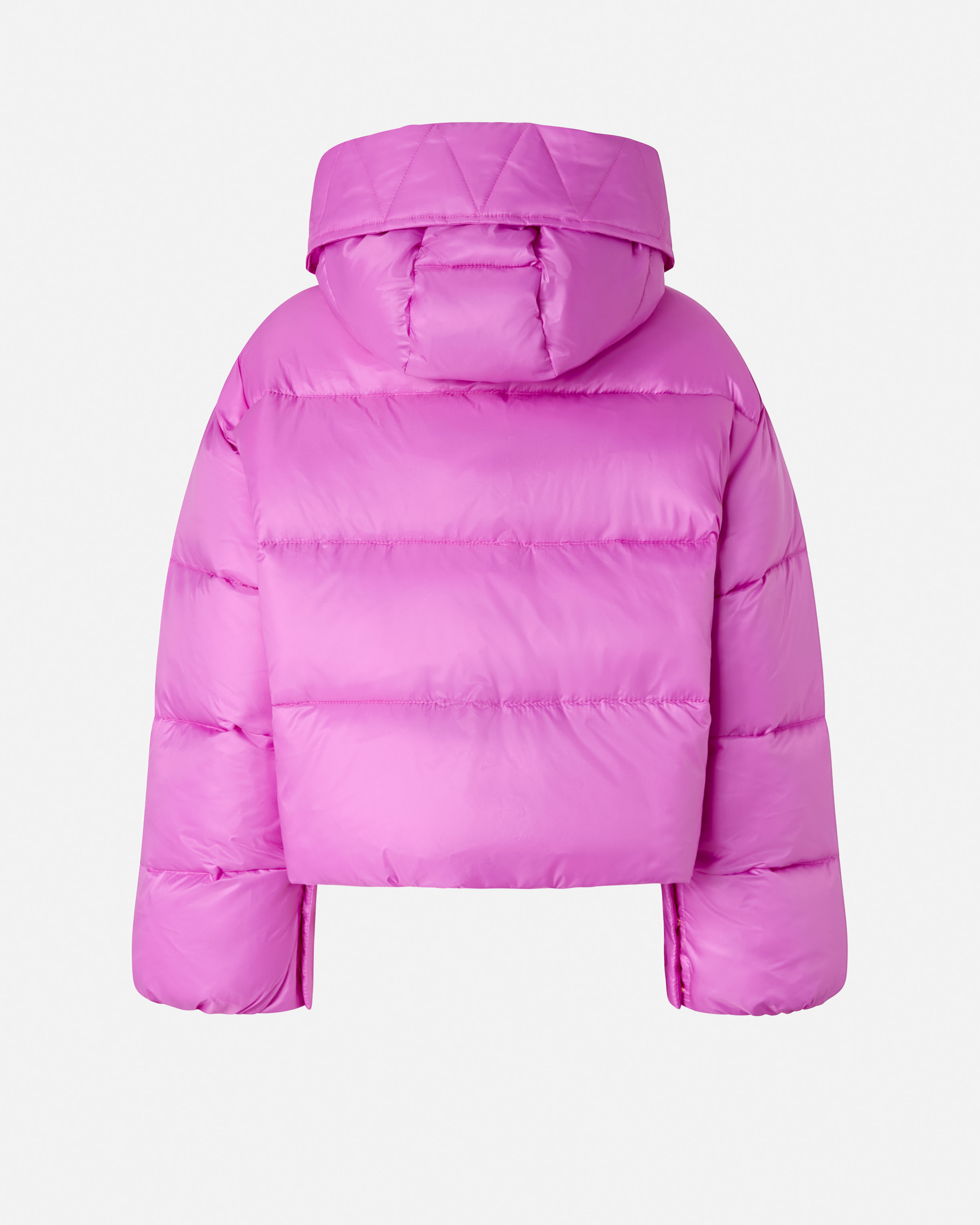 Hooded puffer jacket in technical fabric PINKO Purple