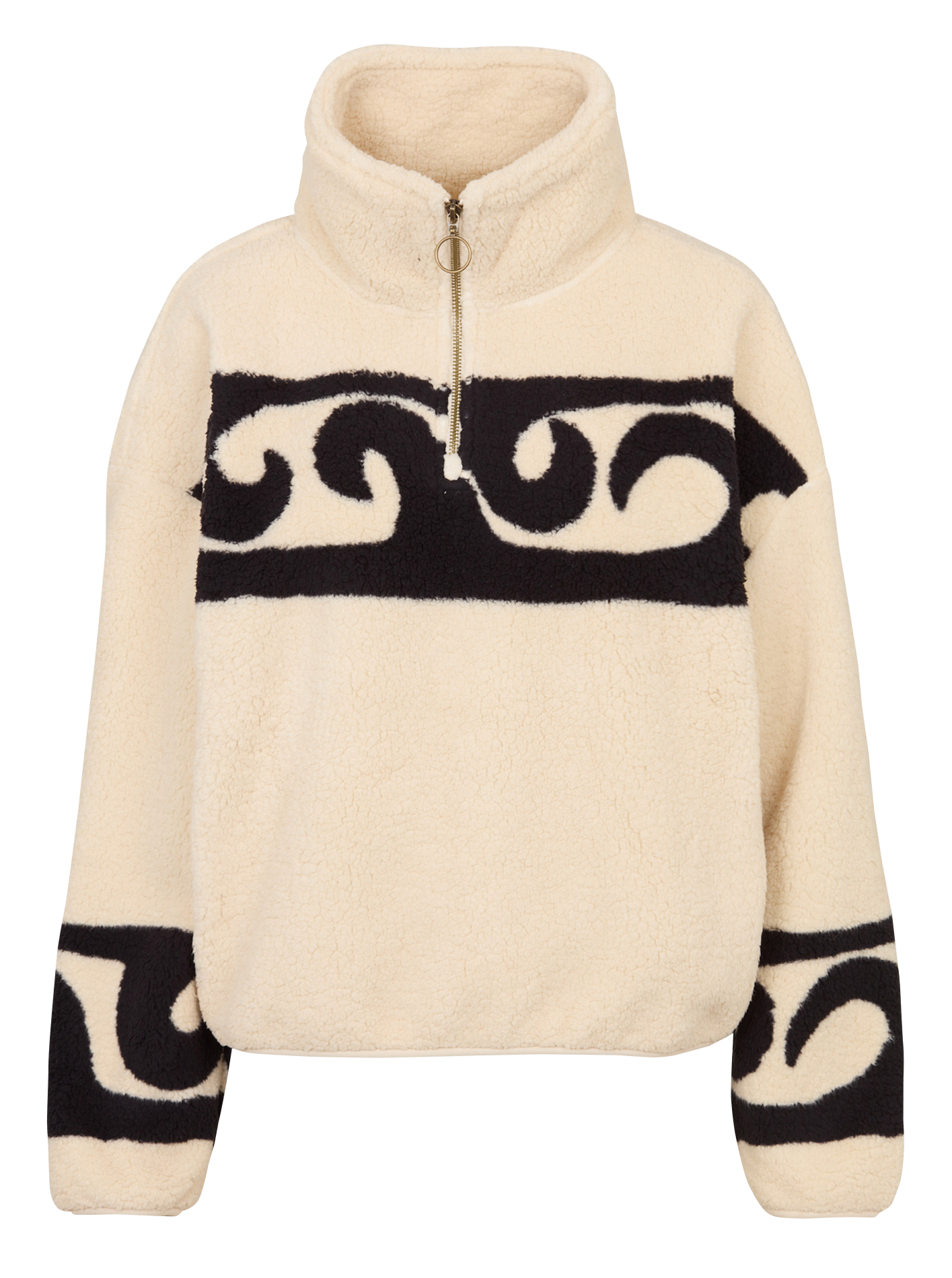 Polaire oversize col montant zippé BILLABONG Beige