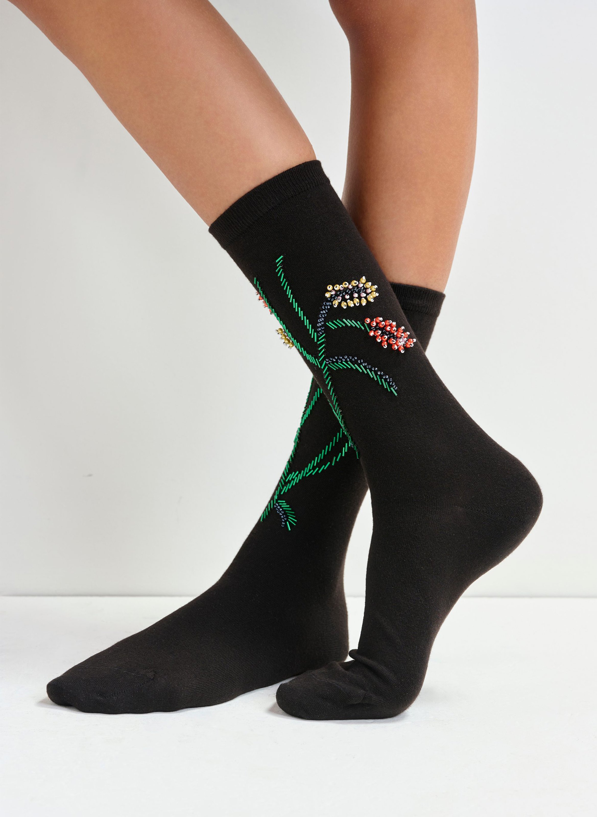 Cotton socks with logo ESSENTIEL ANTWERP Black