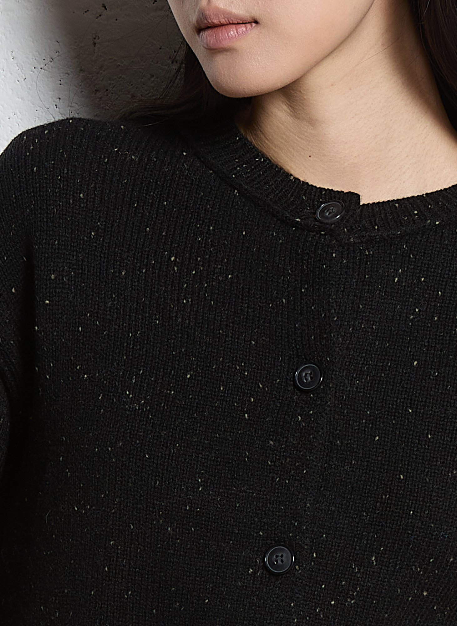 Cardigan court moucheté en laine MAISON 123