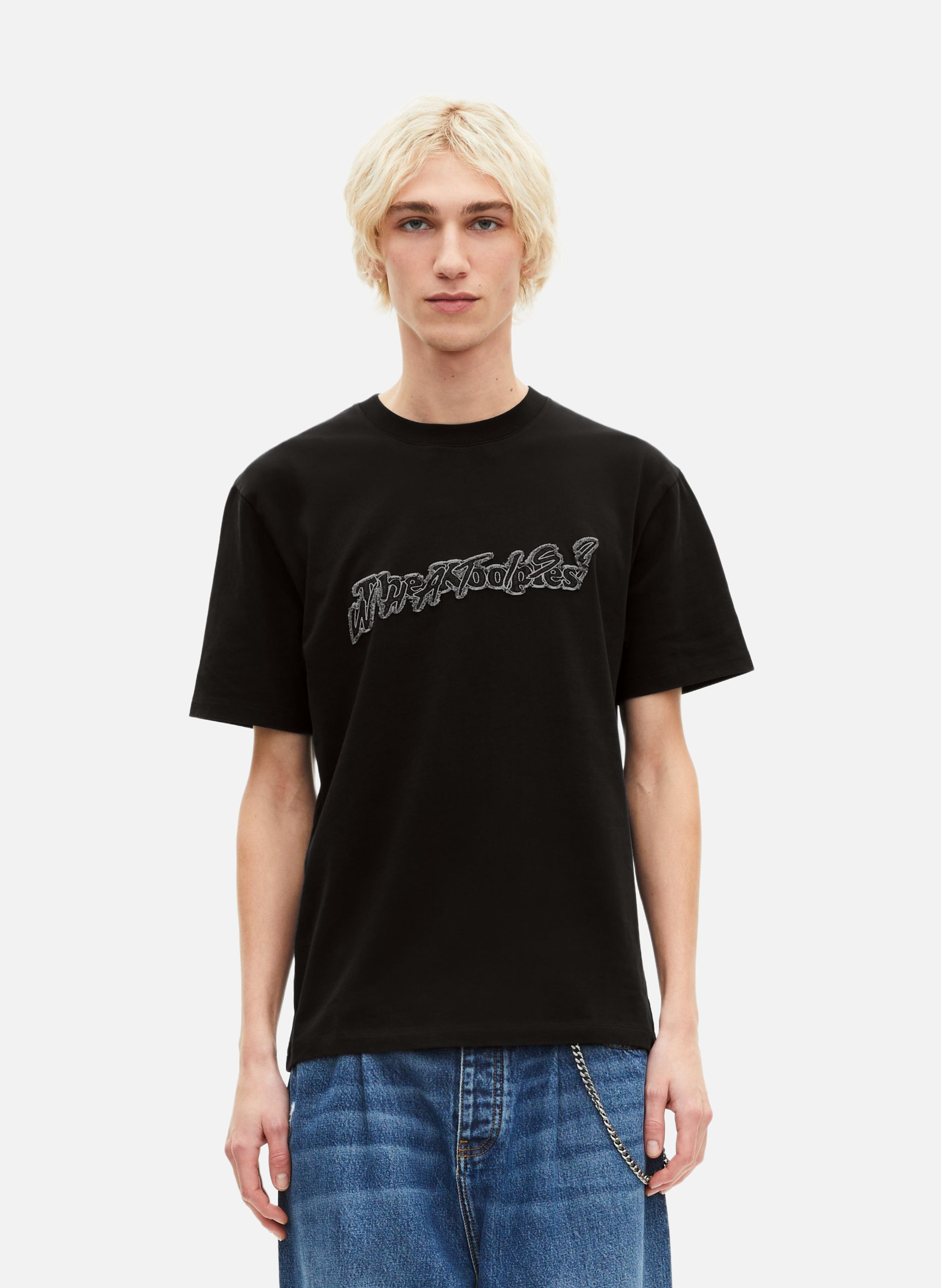 Denim T-shirt THE KOOPLES Black