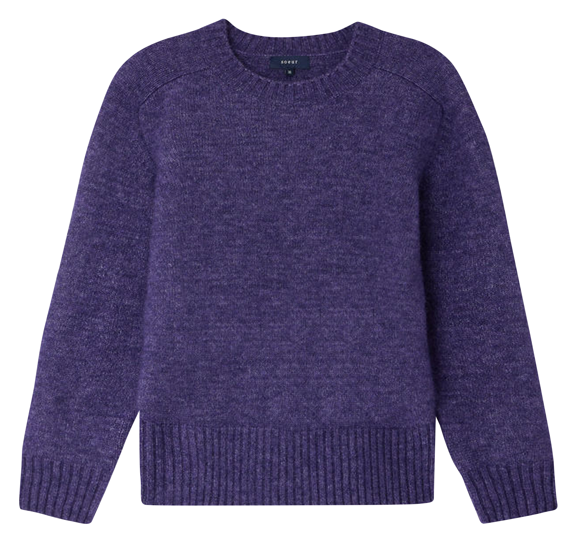 Straight knitted round-neck sweater SOEUR