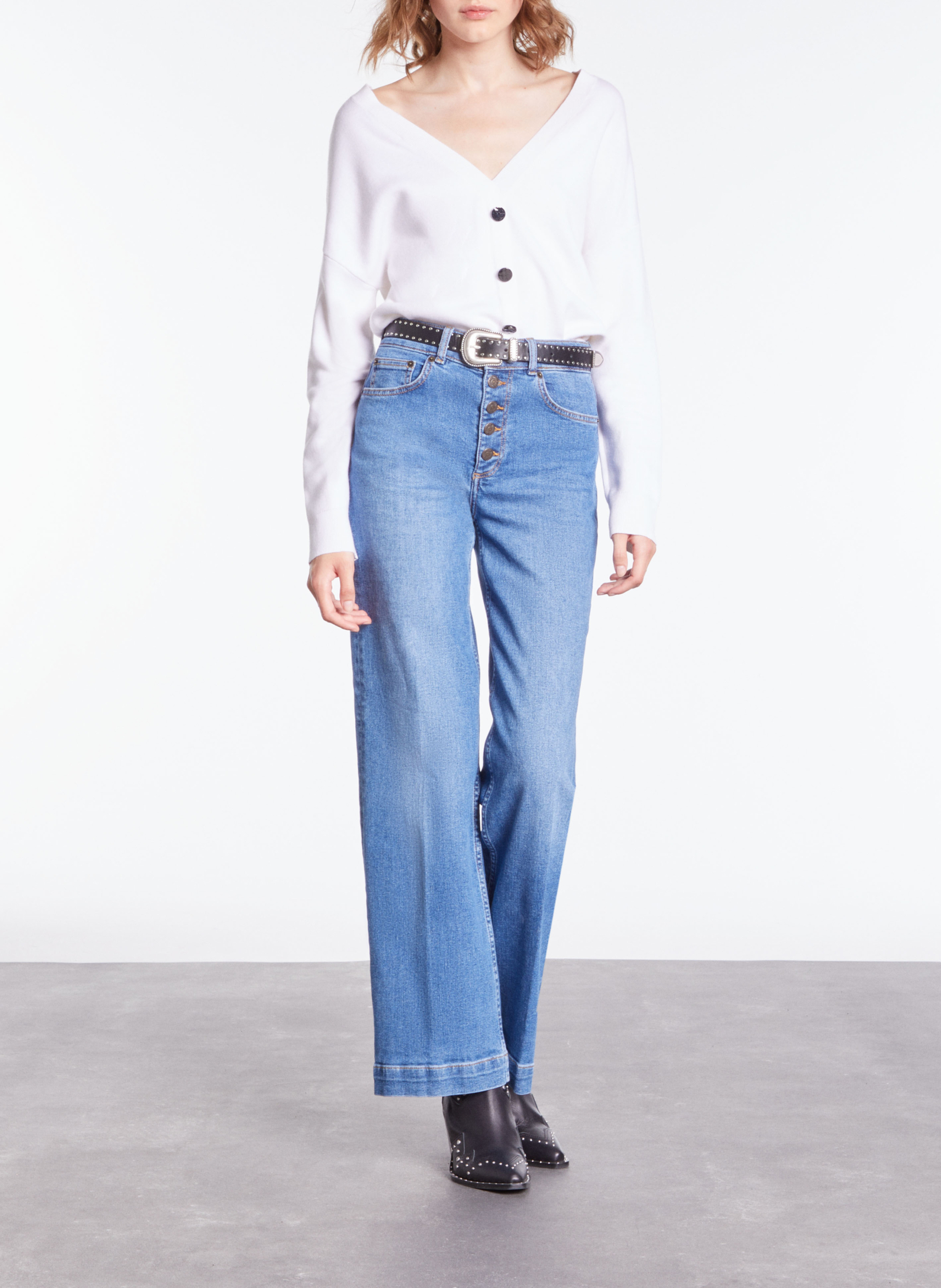 Pull col rond en laine mélangée  THE KOOPLES Multicolore