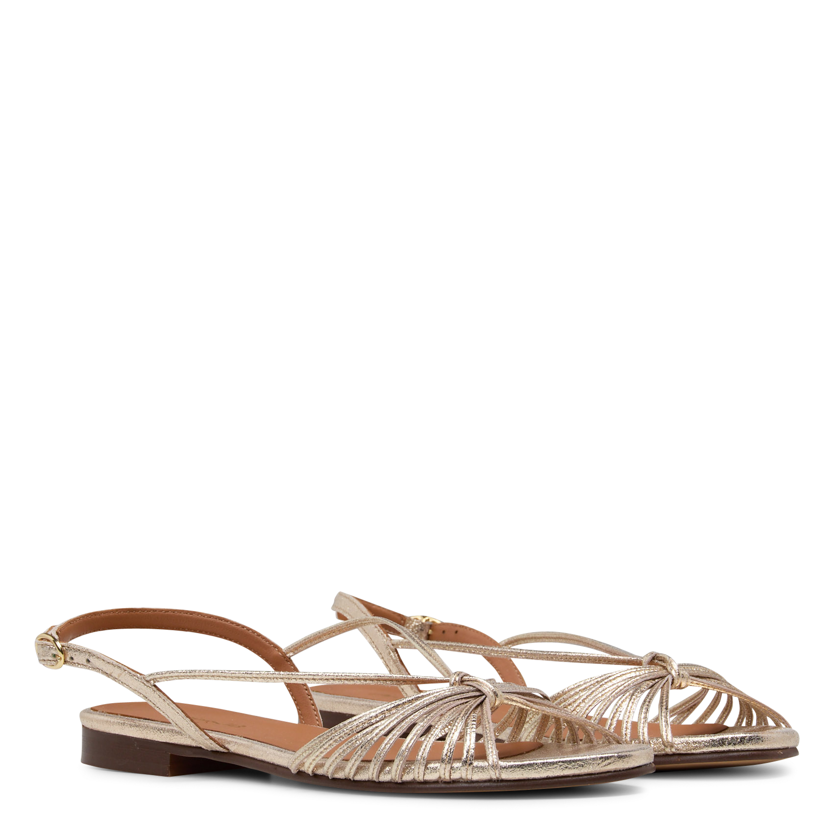 Sandalen van glitterleer MAISON 123 Goudkleurig