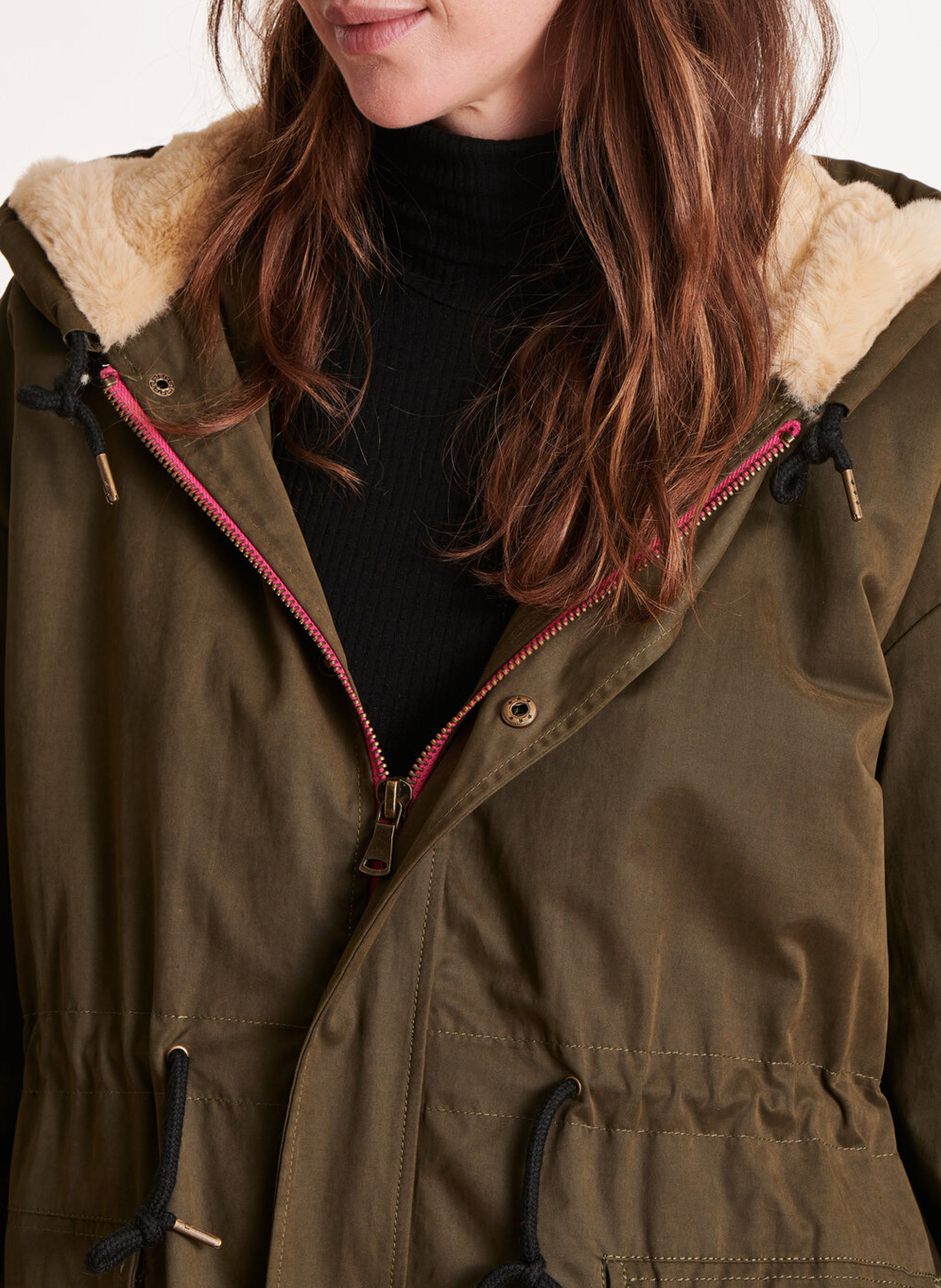 Kapuzenparka aus Baumwoll-Mix LA FEE MARABOUTEE Grun