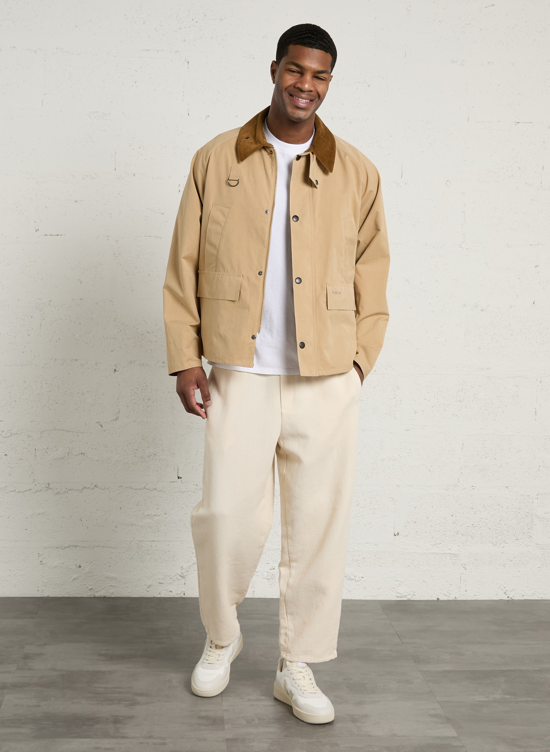 Veste ample col velours unie  BARBOUR Beige