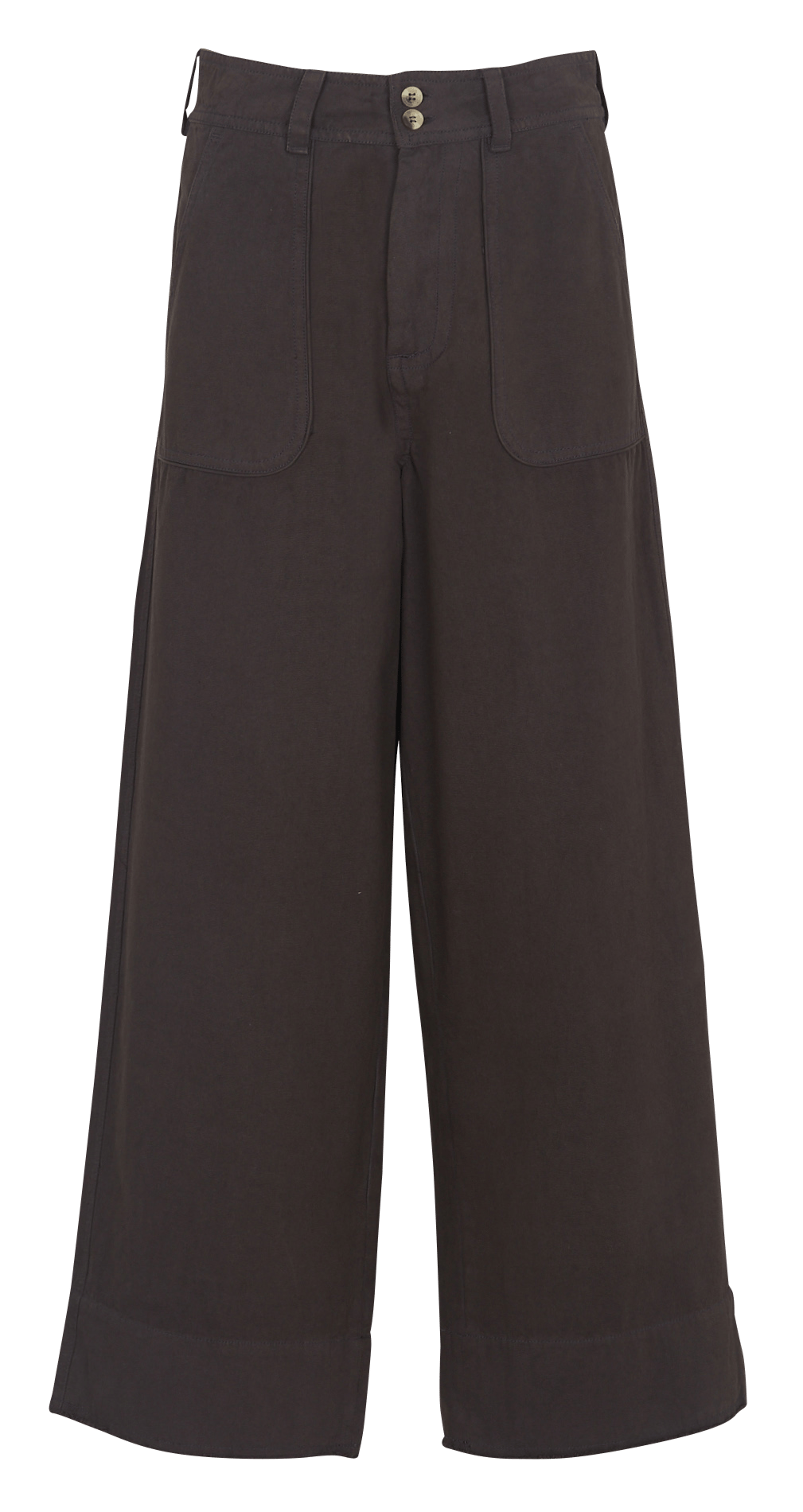 Weit geschnittene Taillenhose aus Baumwolle LEON & HARPER