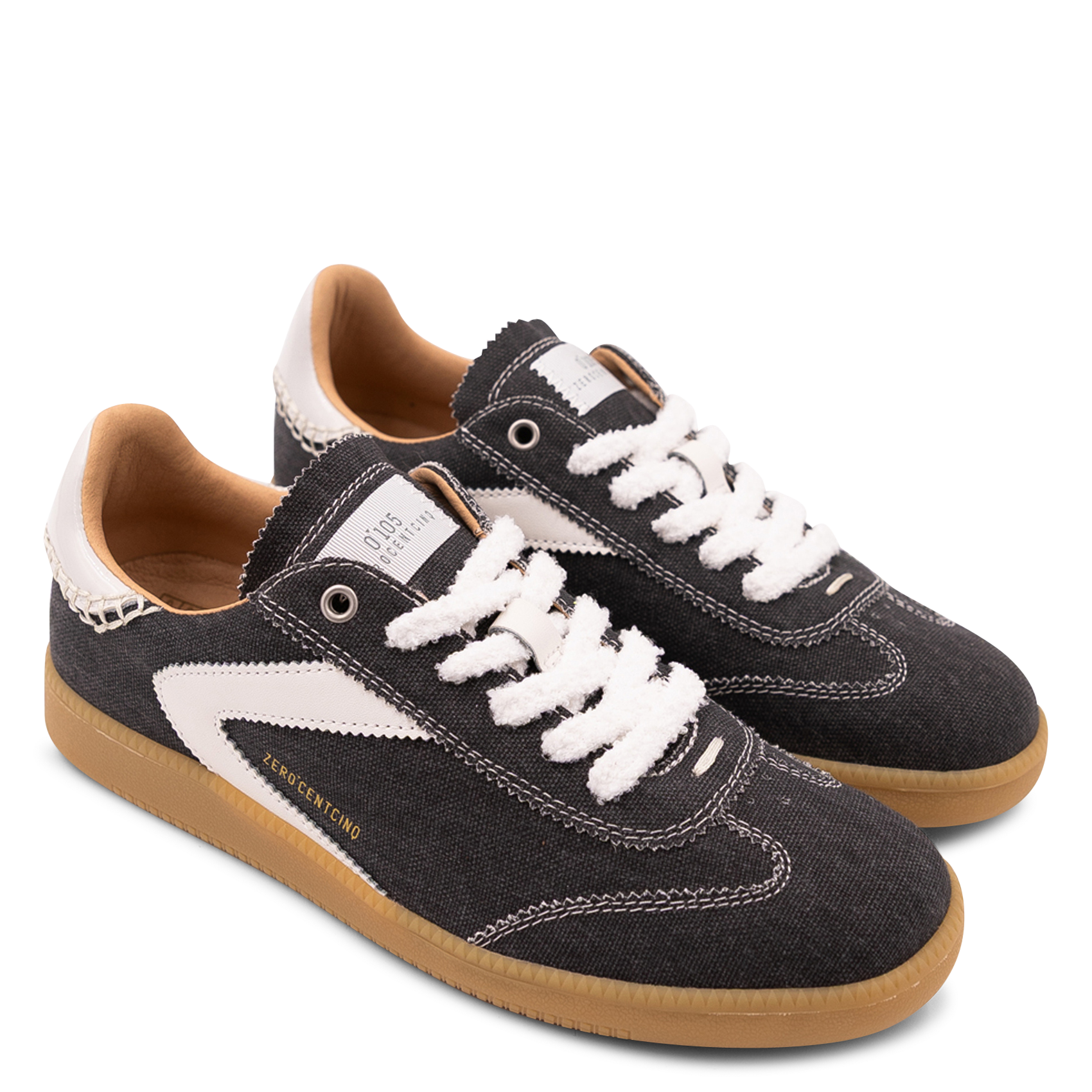 Baskets basses en toilé mélangé 0'105 Gris