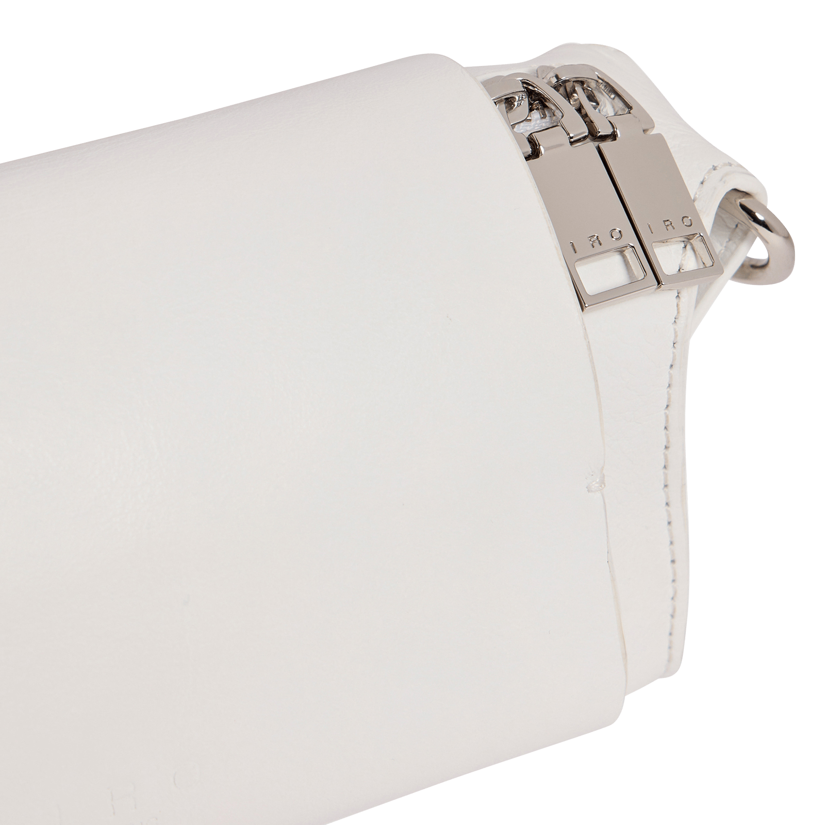 Buideltas van getextureerd leer met veters IRO Wit