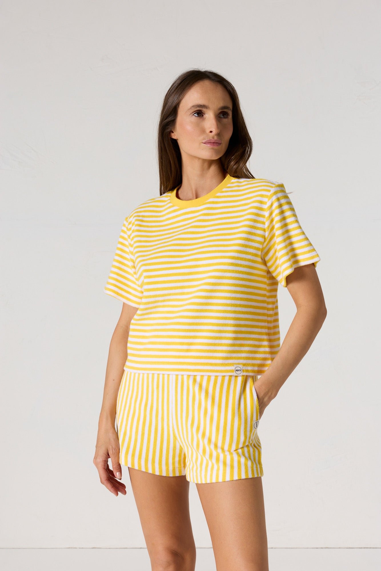Top éponge silica stripe JOTT Jaune