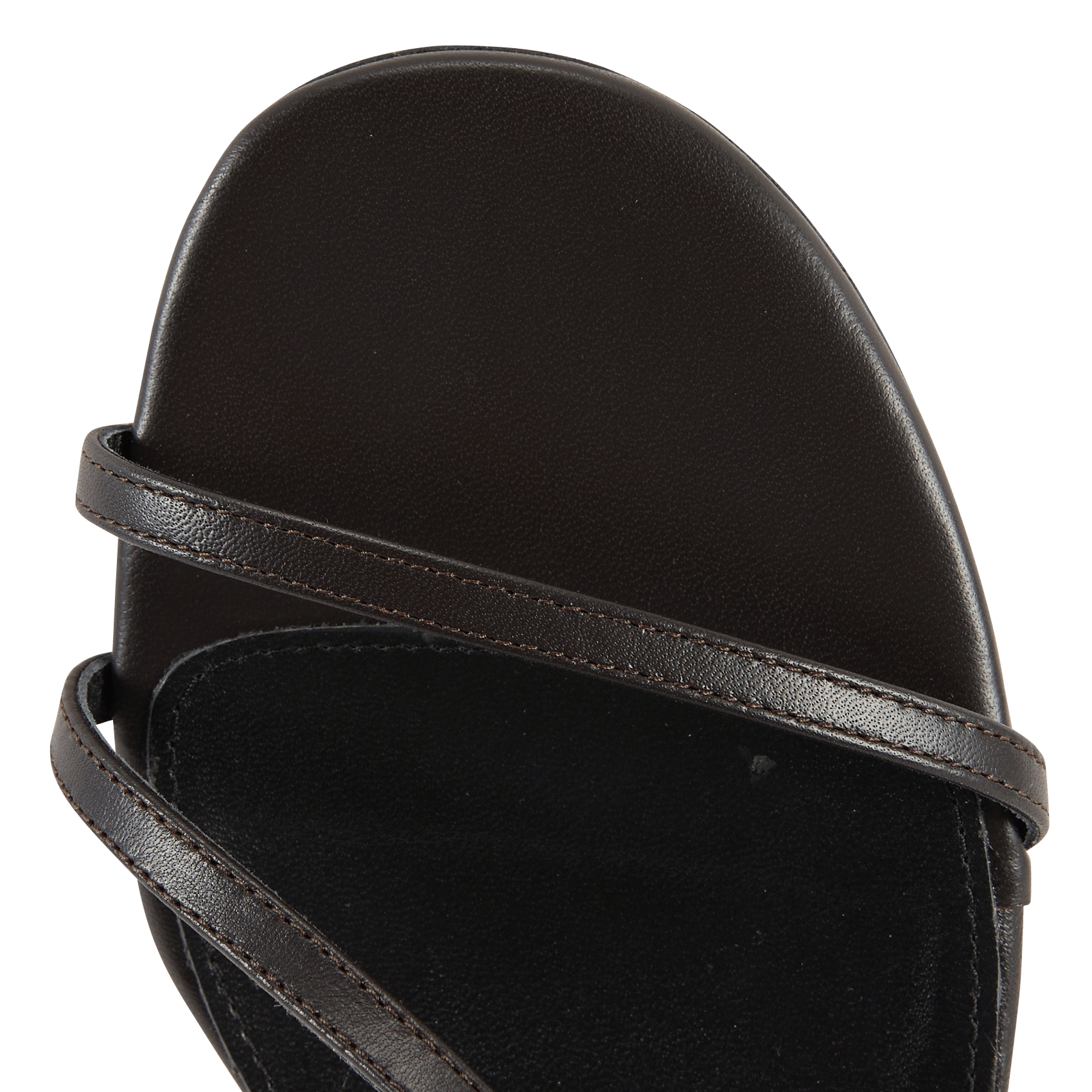 Einfarbige Ledersandalen mit Absätzen ODARE Braun