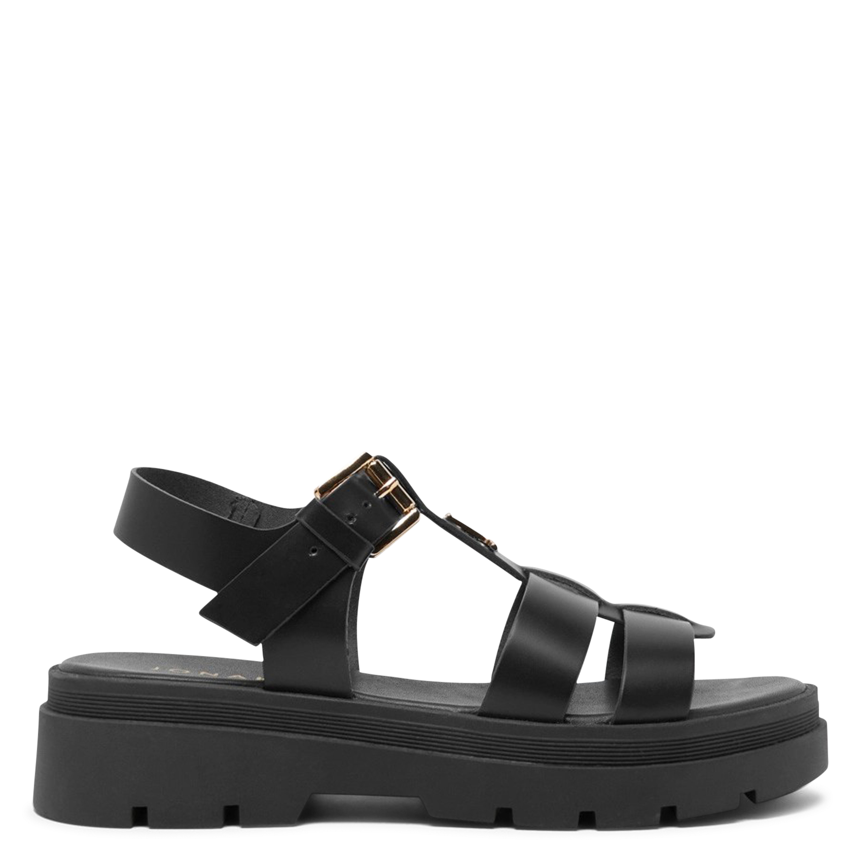 Platform sandals in smooth leather JONAK