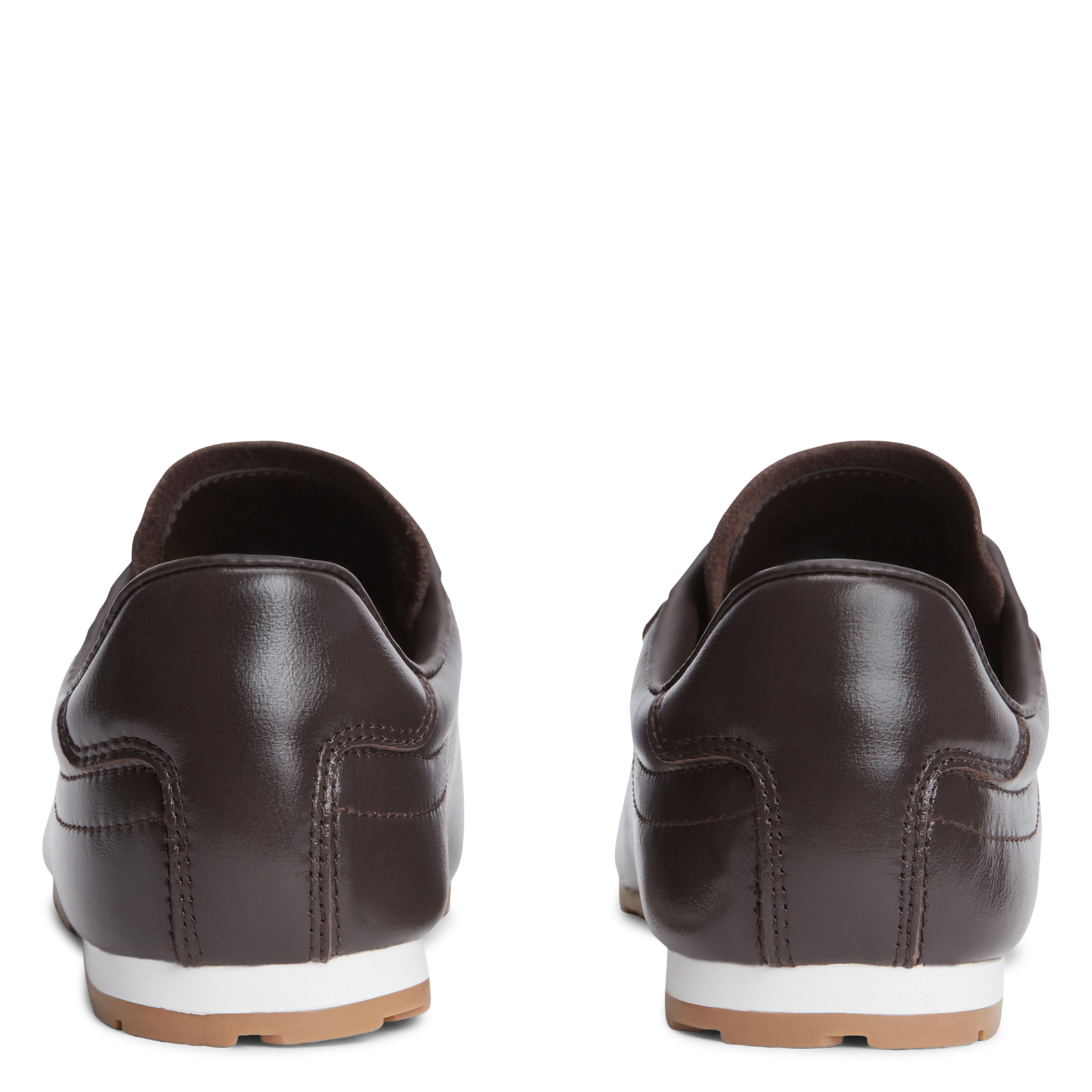 Leather low-top sneakers TOMMY HILFIGER Brown