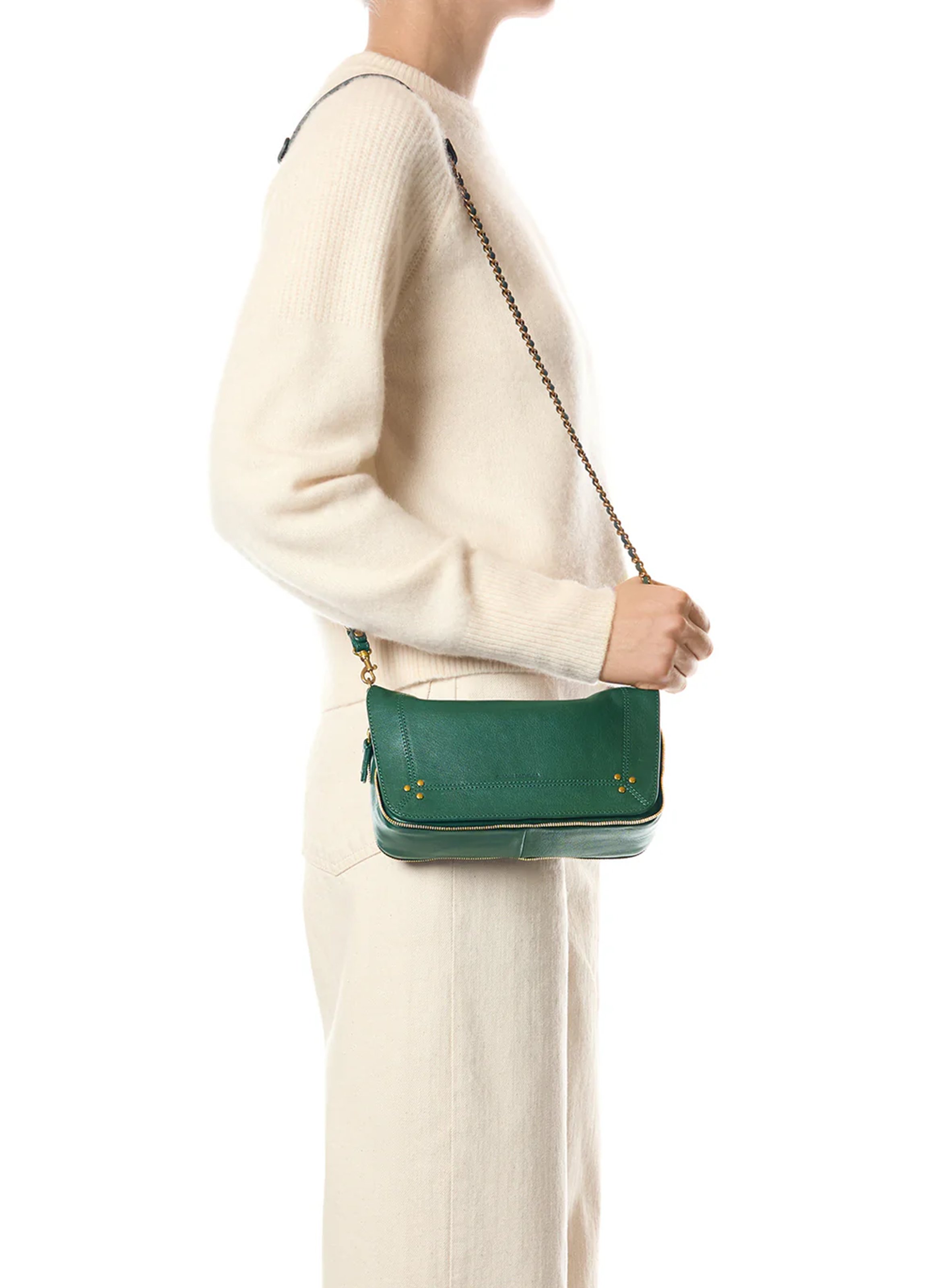 Brieftasche aus Leder JEROME DREYFUSS Khaki