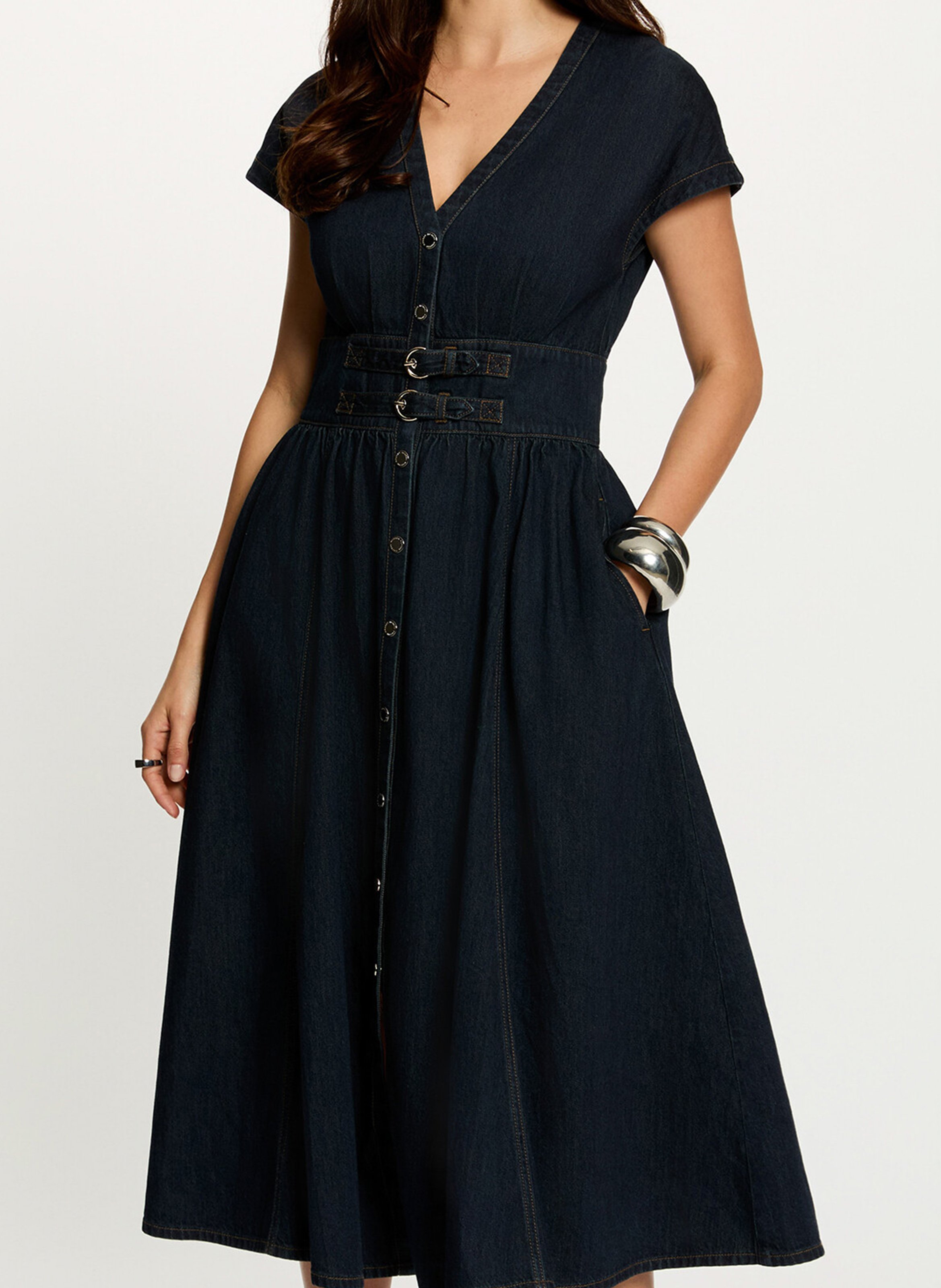 Midikleid aus Strick MORGAN Blau
