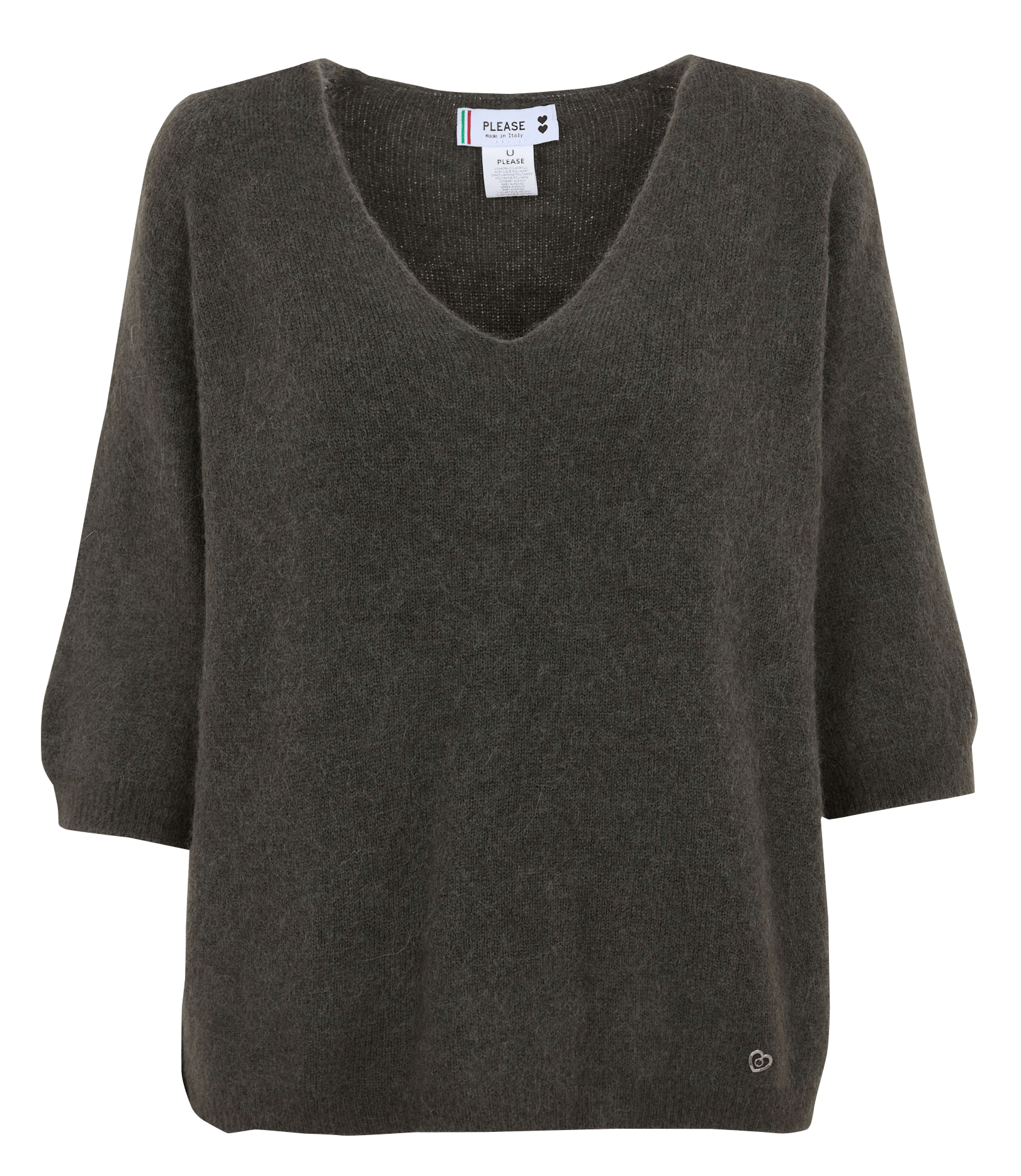 Oversized trui met V-hals PLEASE