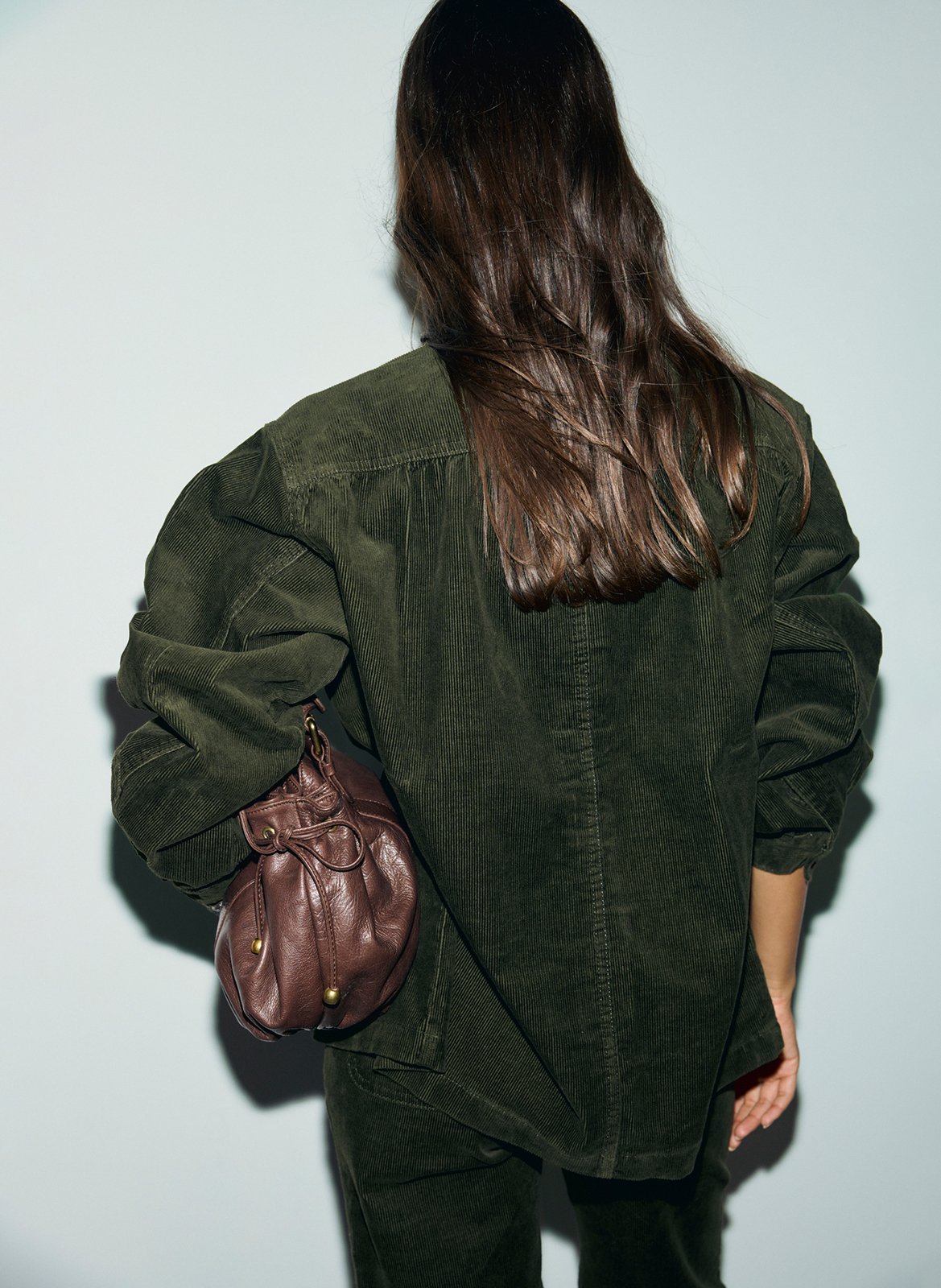 Veste droite col classique en coton mélangé GERARD DAREL Kaki