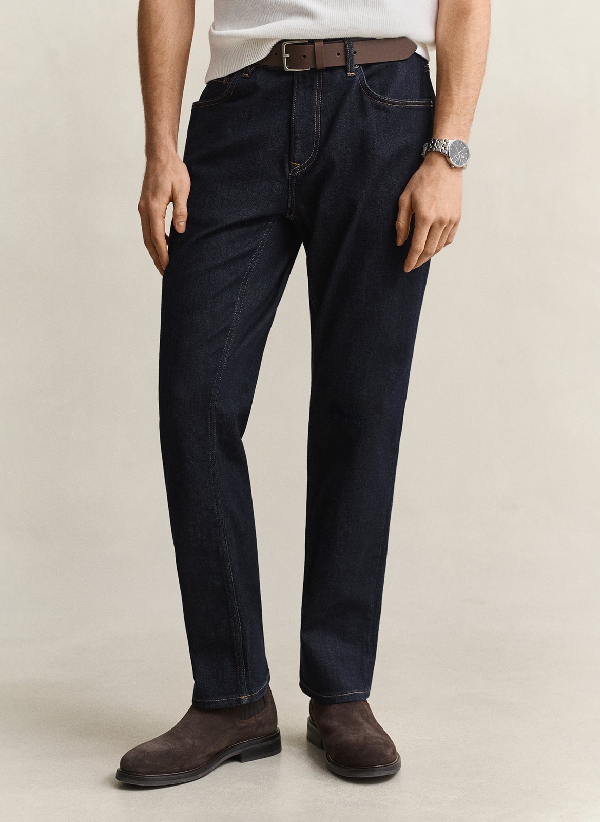 Plain straight jeans GANT Blue