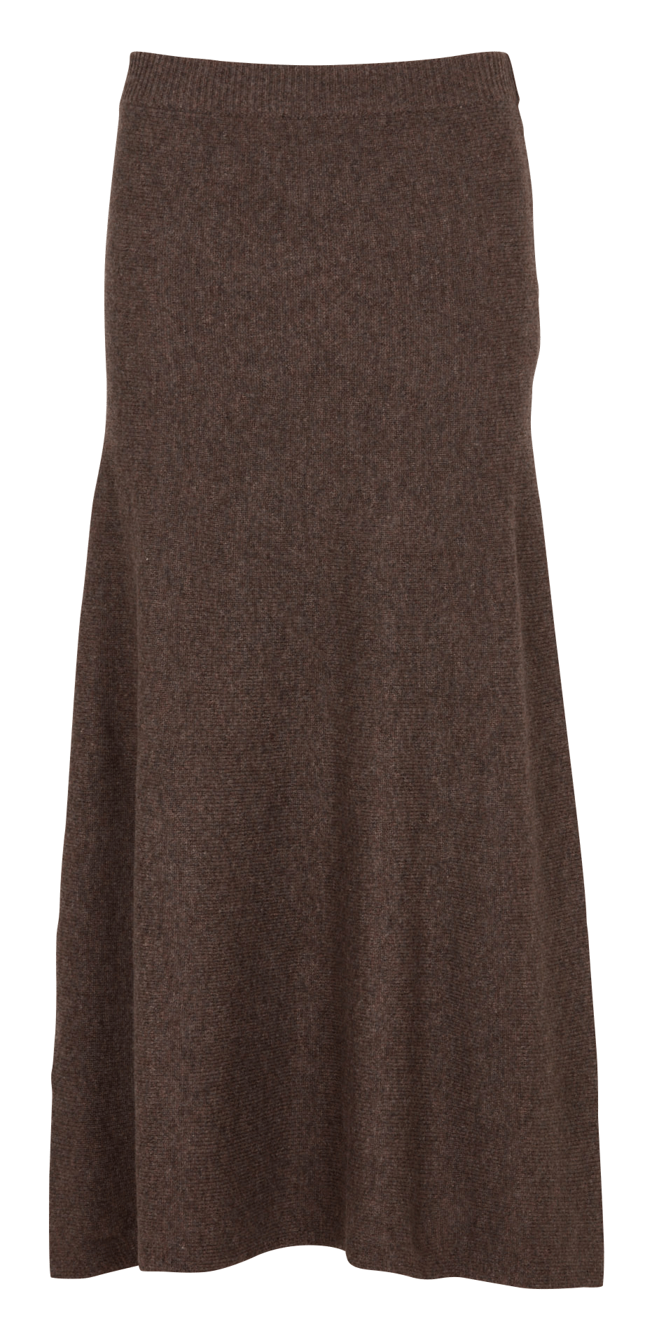 Ausgestellter langer Wollrock MAJESTIC FILATURES Braun