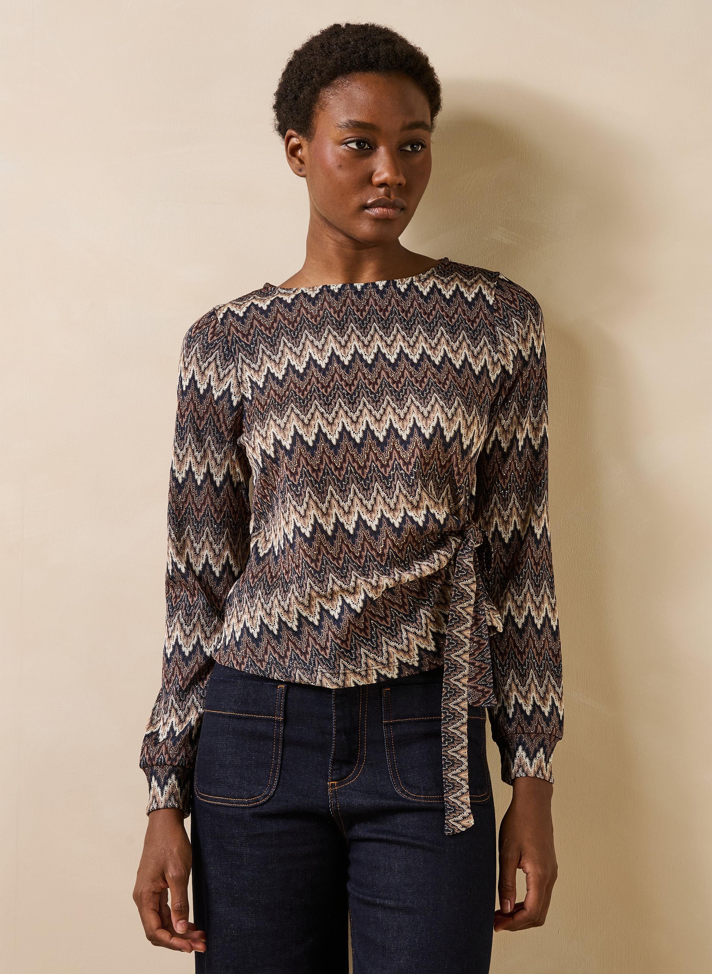 Printed straight t-shirt LA FEE MARABOUTEE Blue