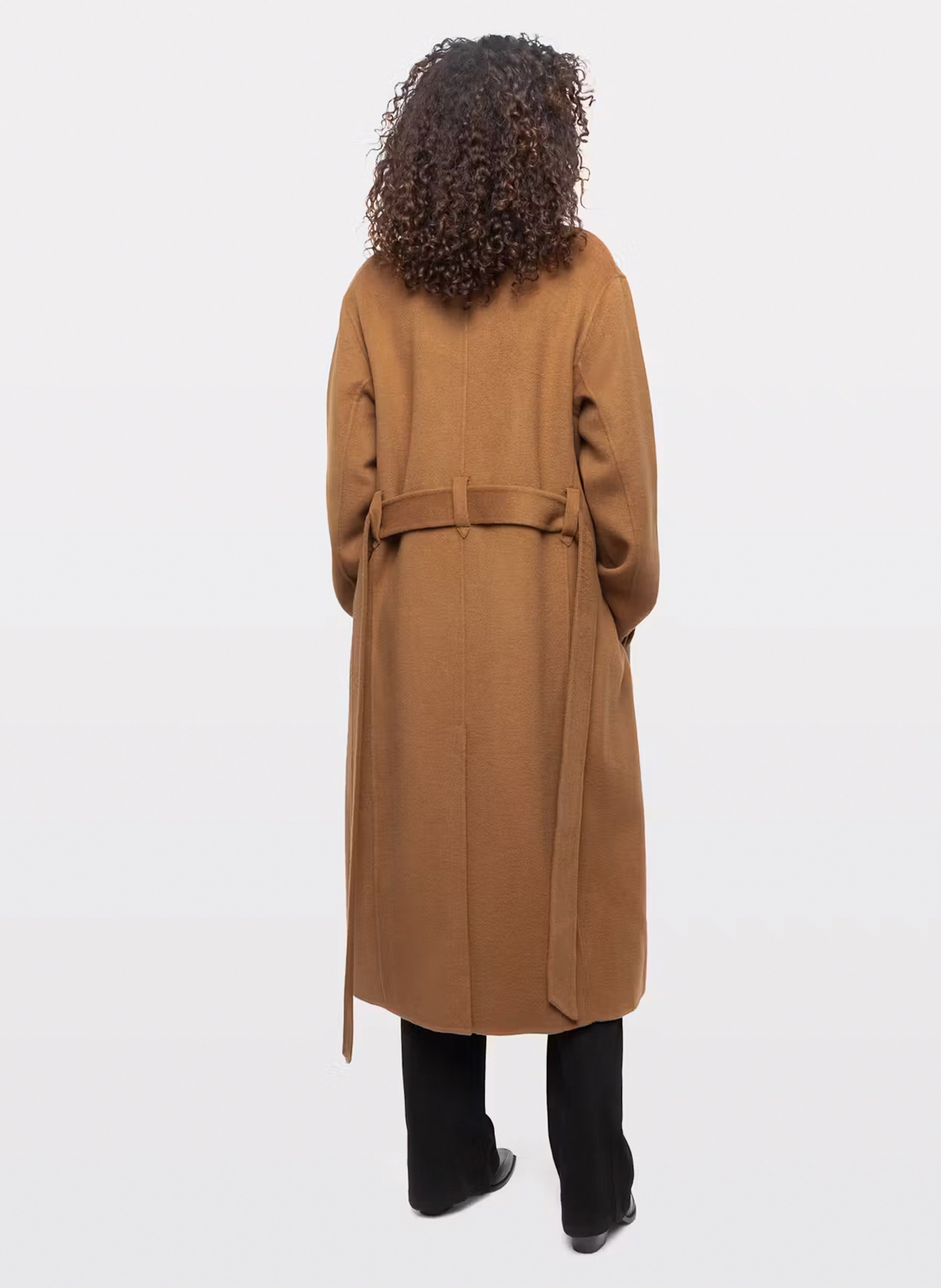 Manteau long ceinturé en laine recyclée mélangée ZADIG&VOLTAIRE Beige