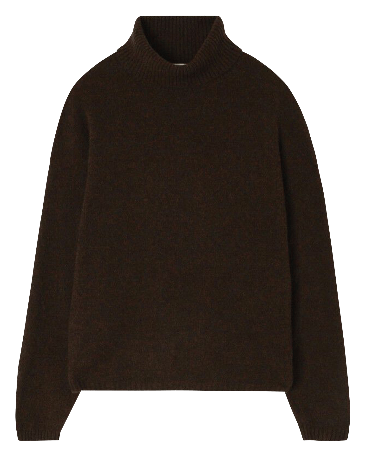 Pull droit col roulé en coton mélangé AMERICAN VINTAGE Marron