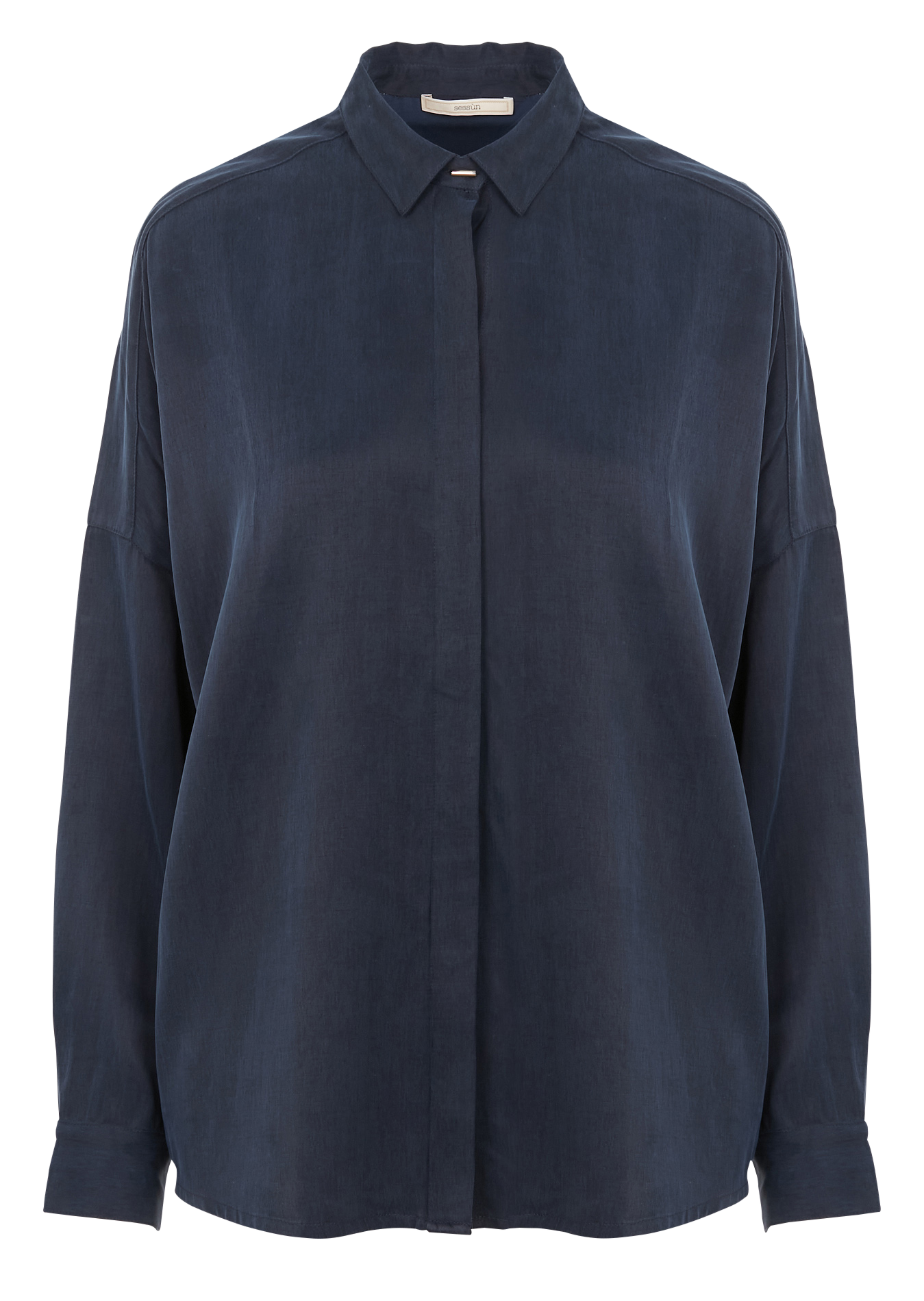Chemise col classique satinée  SESSUN Bleu
