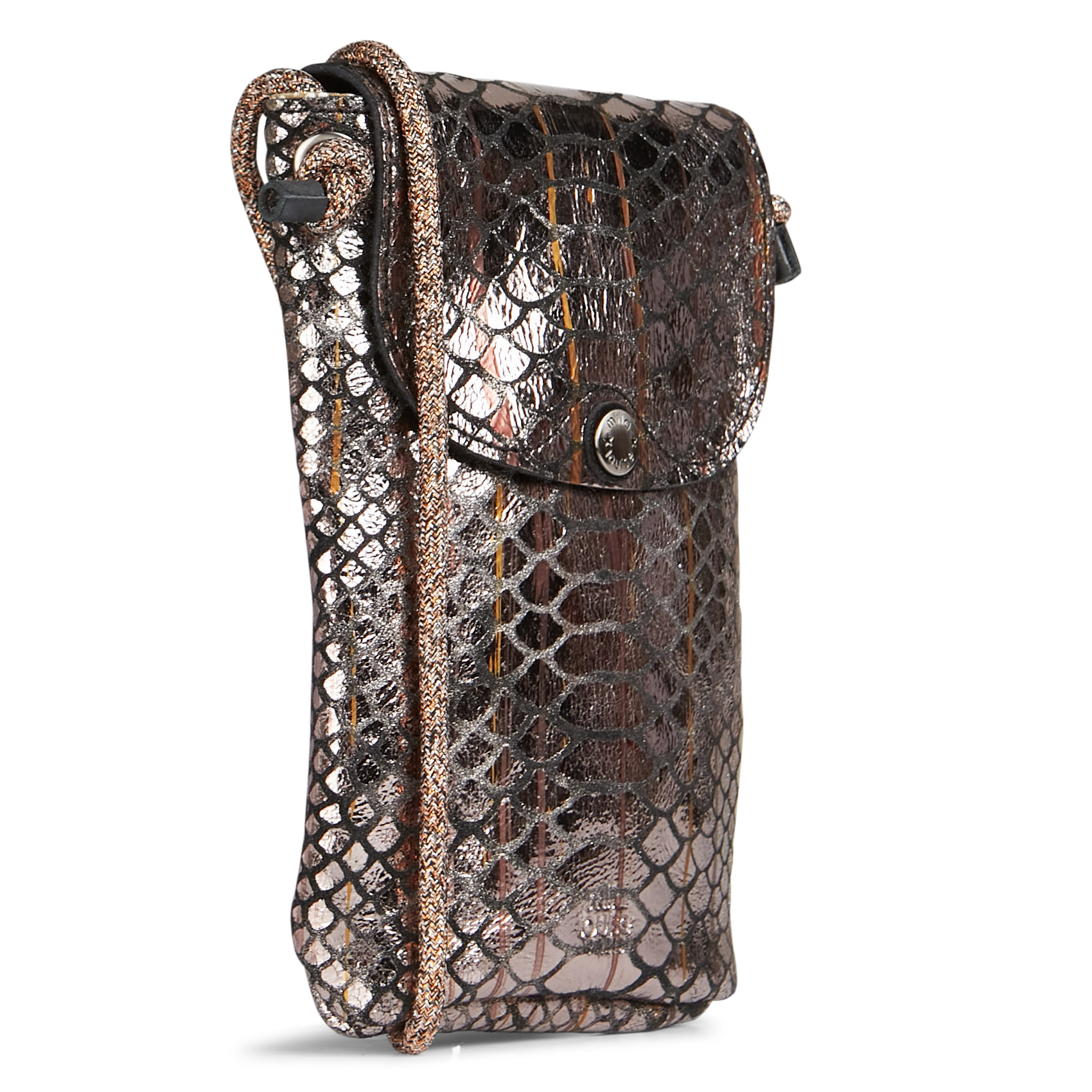 Pochette de téléphone en cuir  MILA LOUISE Gris