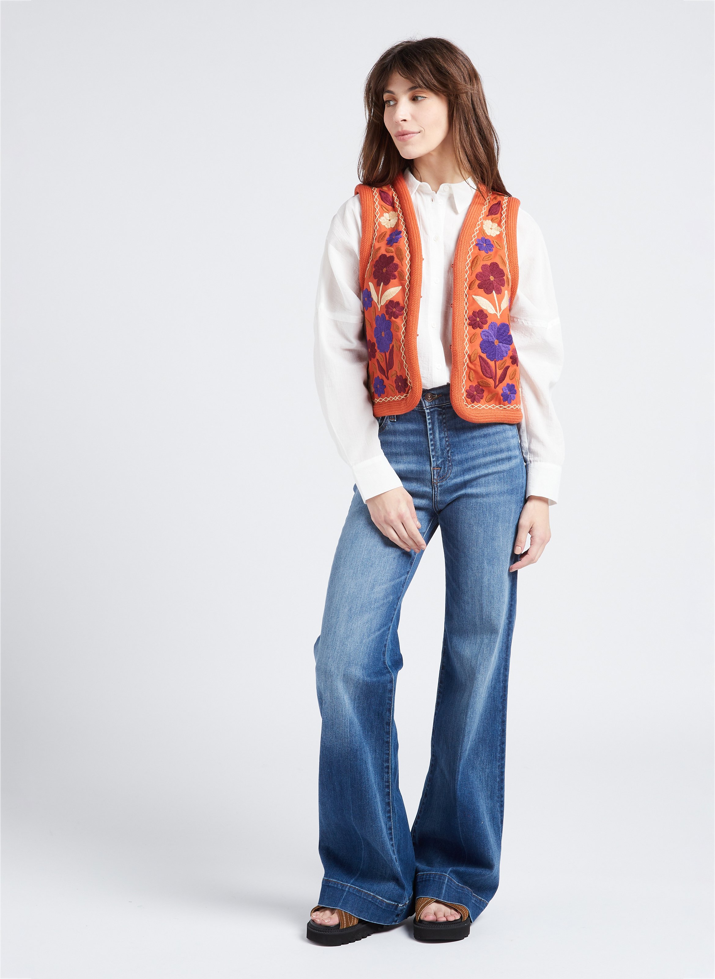 Katoenen overhemd met klassieke kraag COLLECTORS CLUB Beige