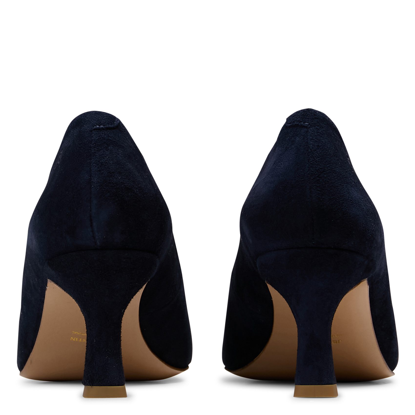 Suede pump with leather heel JB MARTIN Blue