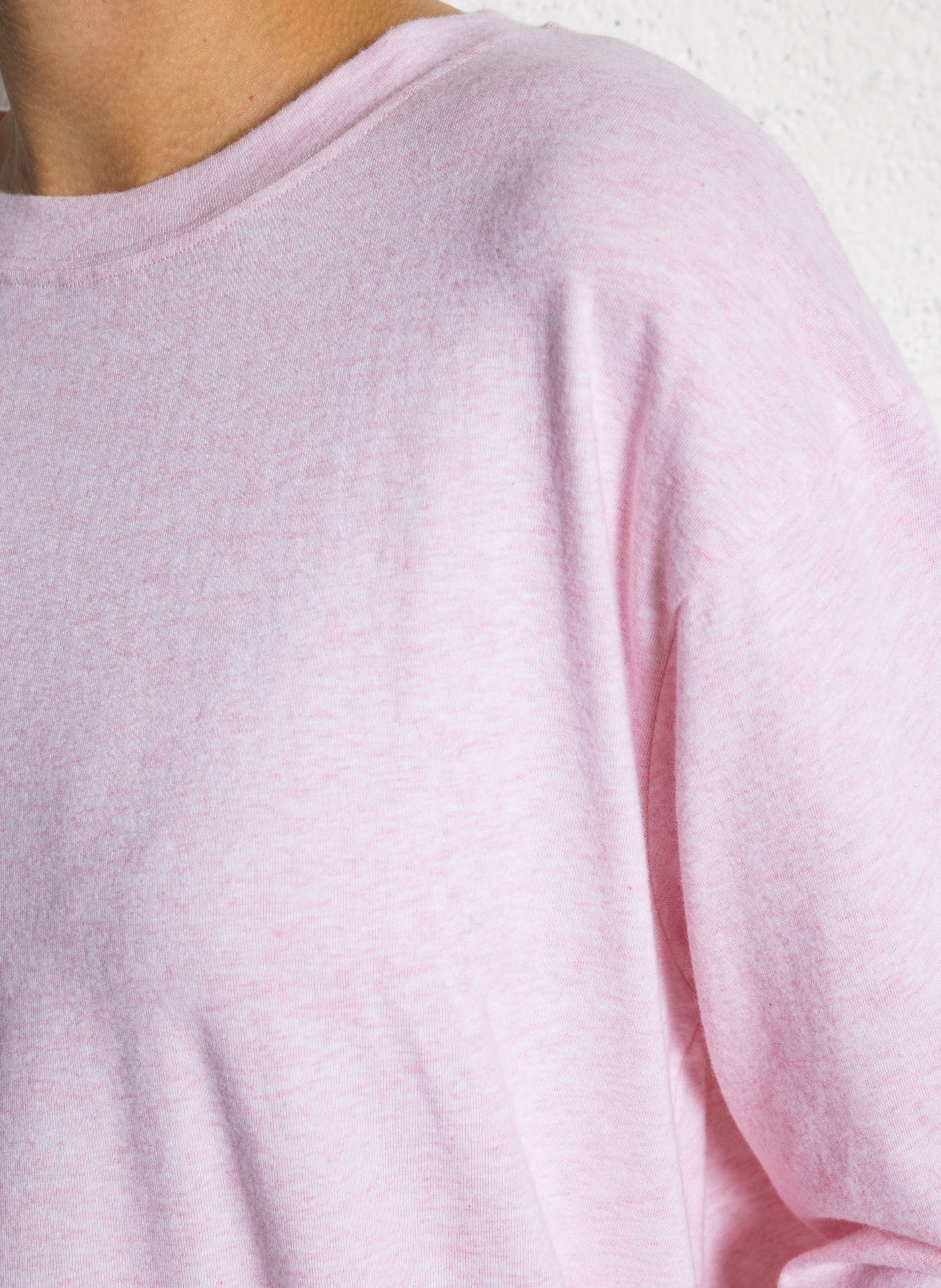 Pull col rond en coton mélangé AMERICAN VINTAGE Rose