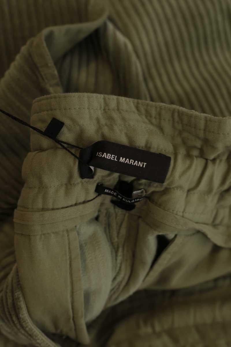 Slim-fit cotton cargo pants ISABEL MARANT - Seconde Main Khaki