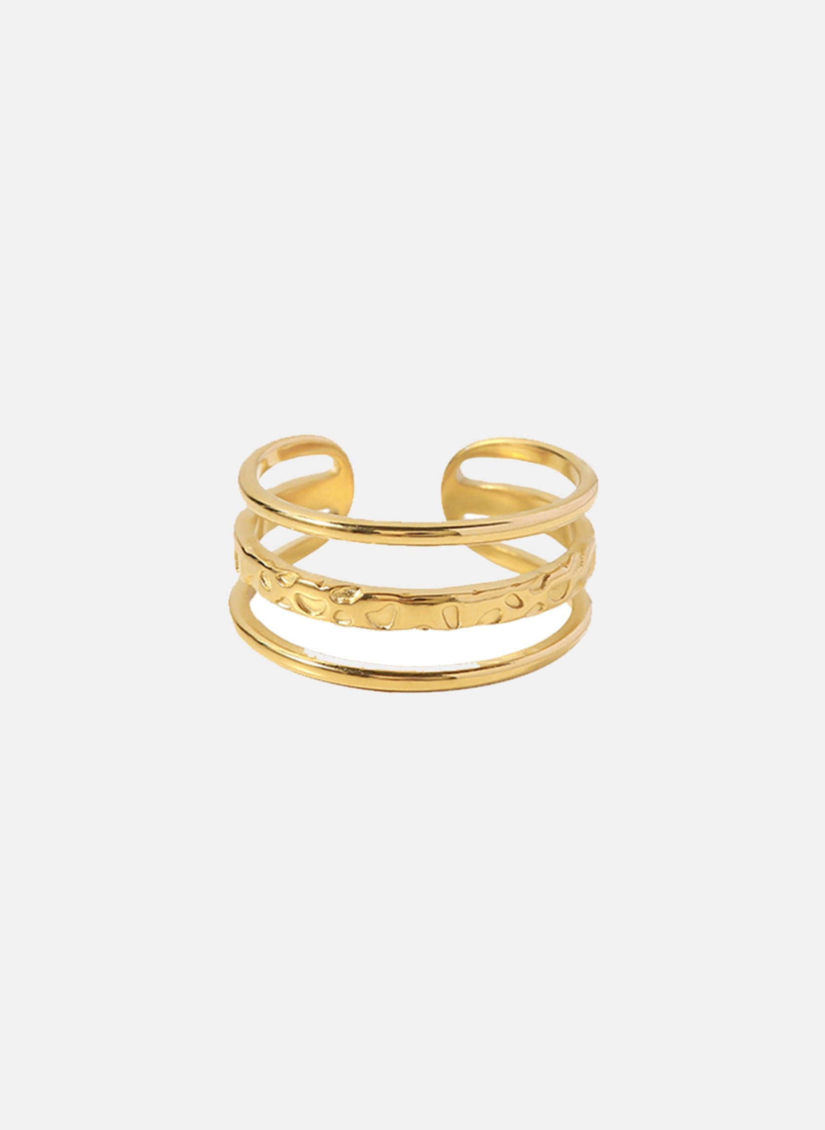 Wide ring ALULA AEC Paris Golden