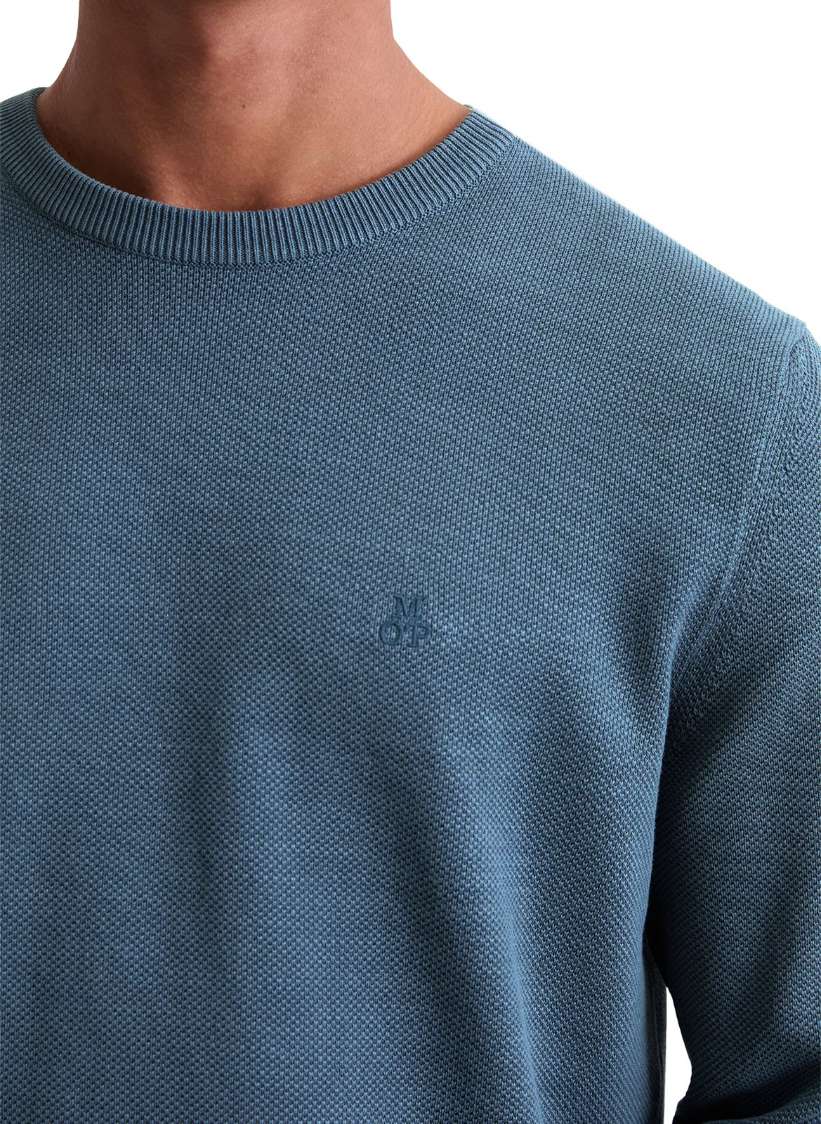 Pull droit en coton MARC O'POLO Bleu