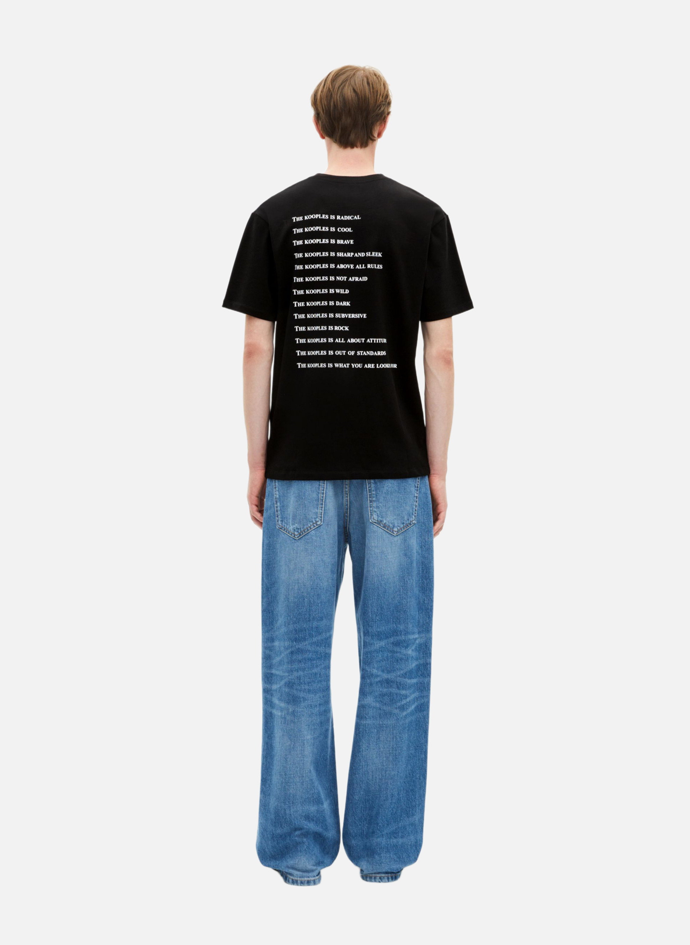 T-shirt with rhinestones THE KOOPLES Black