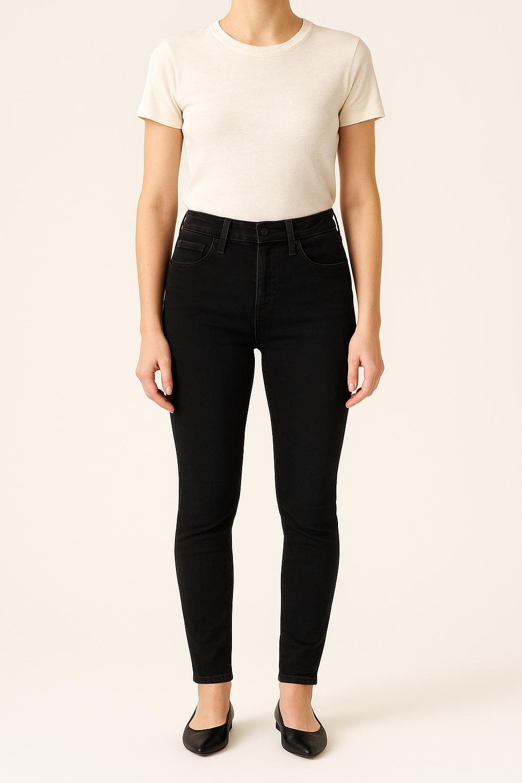 Cropped slim jeans with studs LEVI'S - Seconde main Black