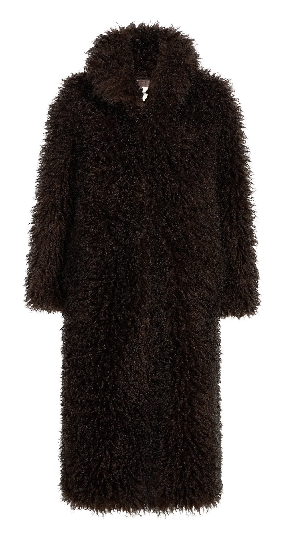 Wollmantel mit Stehkragen aus Shearling SAISON 1865 Braun