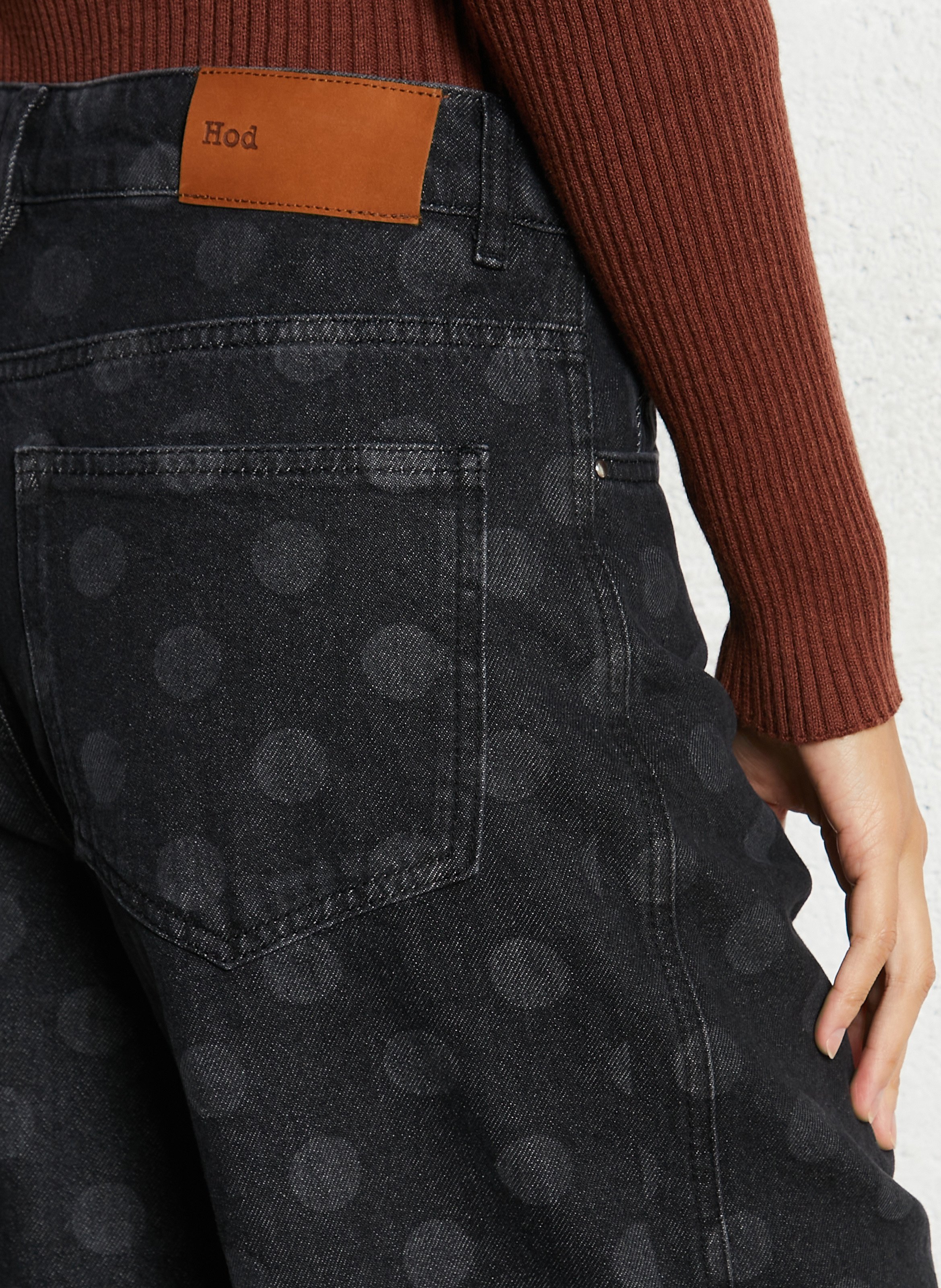 Jean droit imprimé HOD PARIS Noir