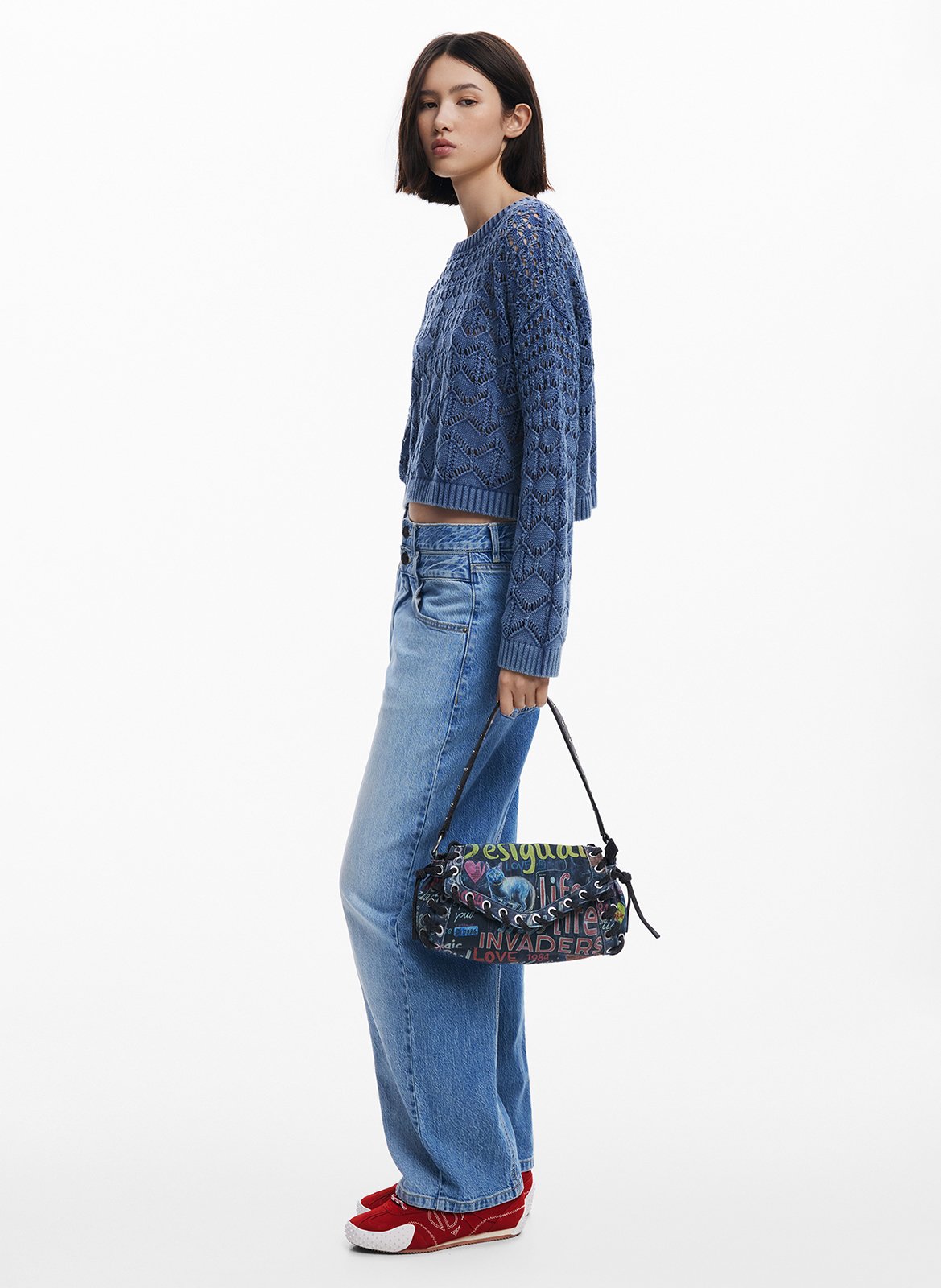 Sac bandoulière baguette graffiti DESIGUAL Multicolore