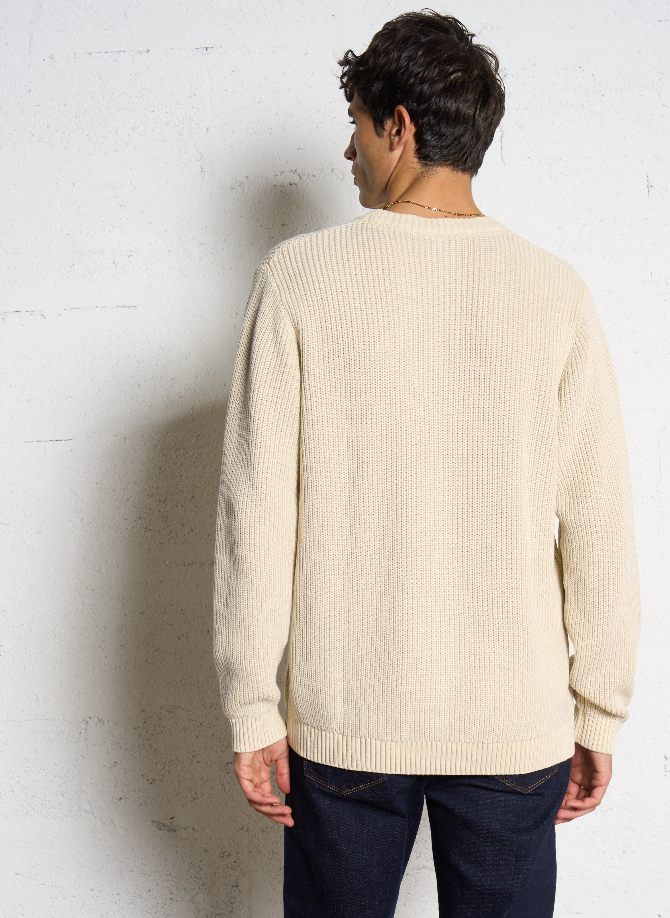 Colour block cotton sweater PEPE JEANS Beige