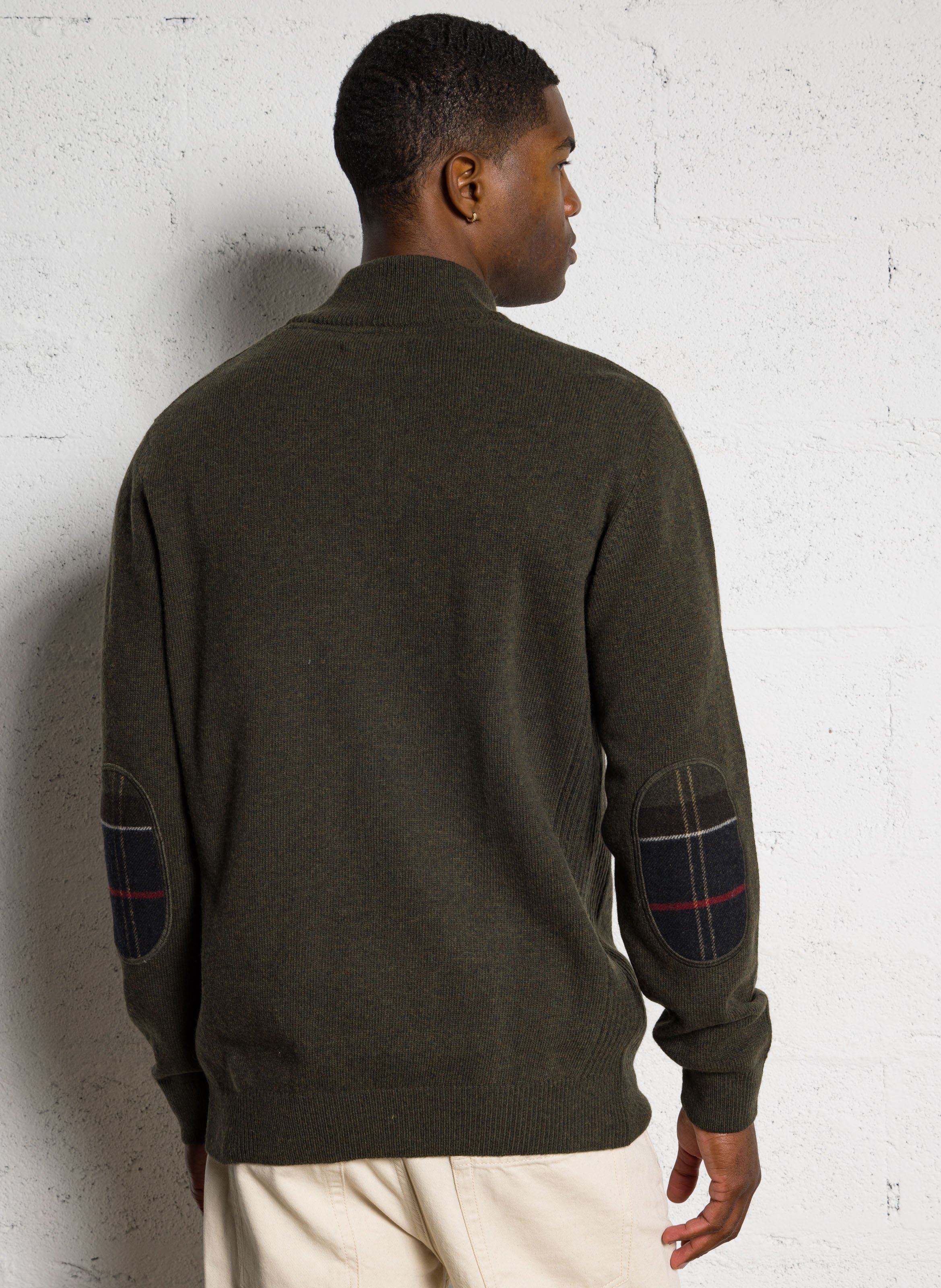 Rechte, wollen trui BARBOUR Kaki