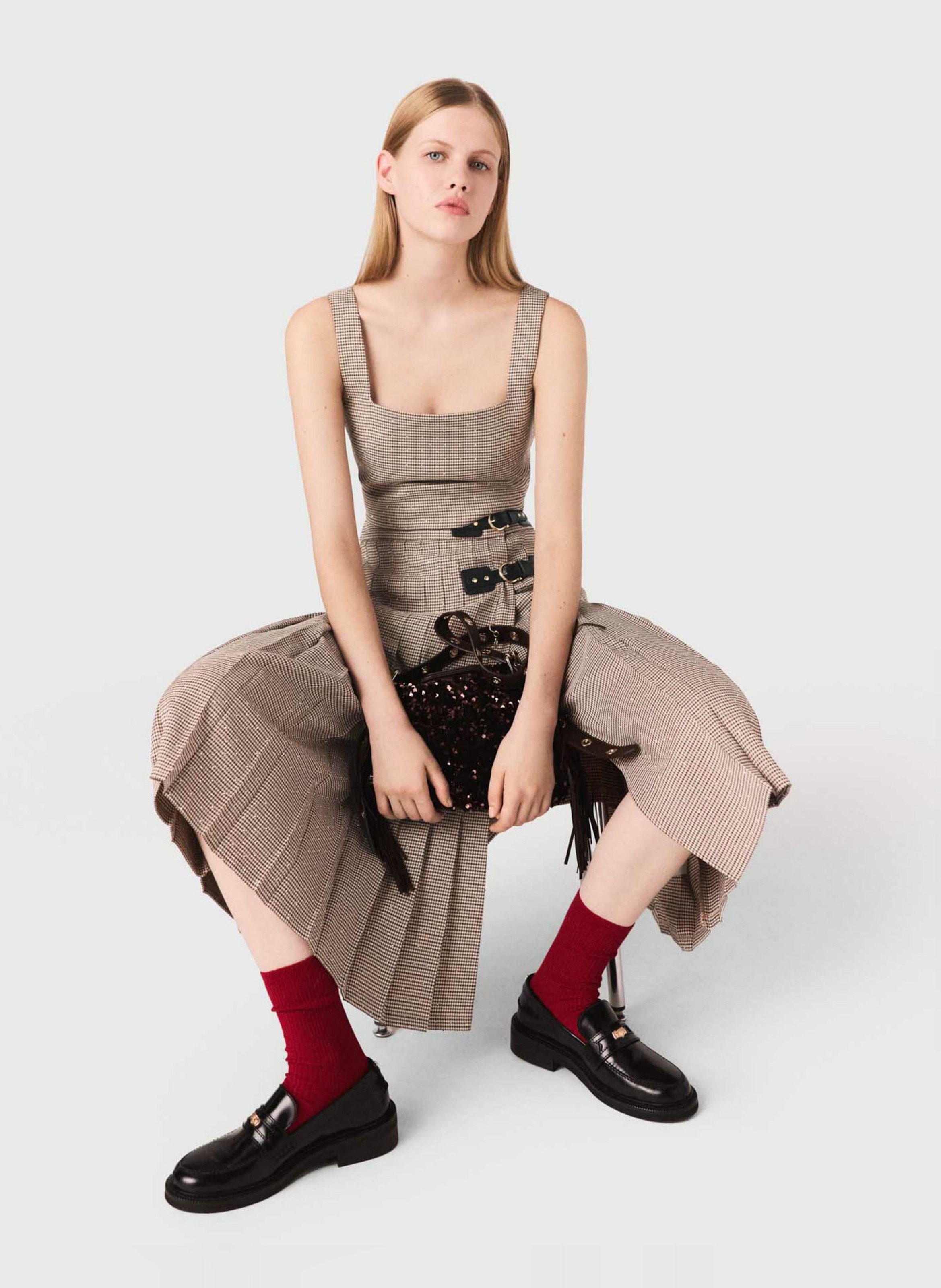 Bedrucktes Crop-Top MAJE Braun