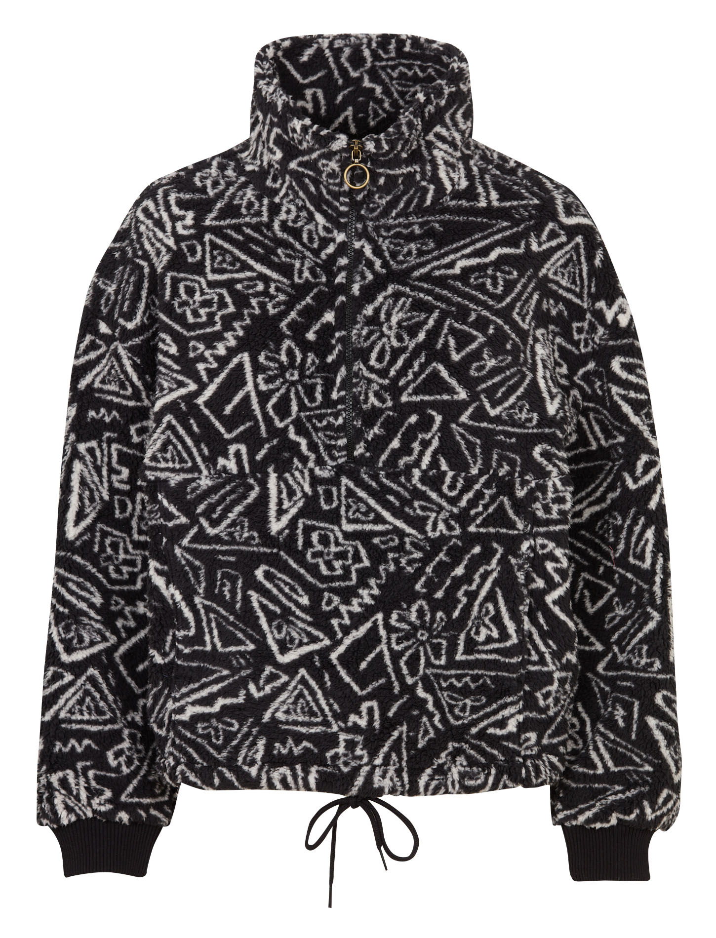 Sweat oversize col montant à imprimé BILLABONG Noir